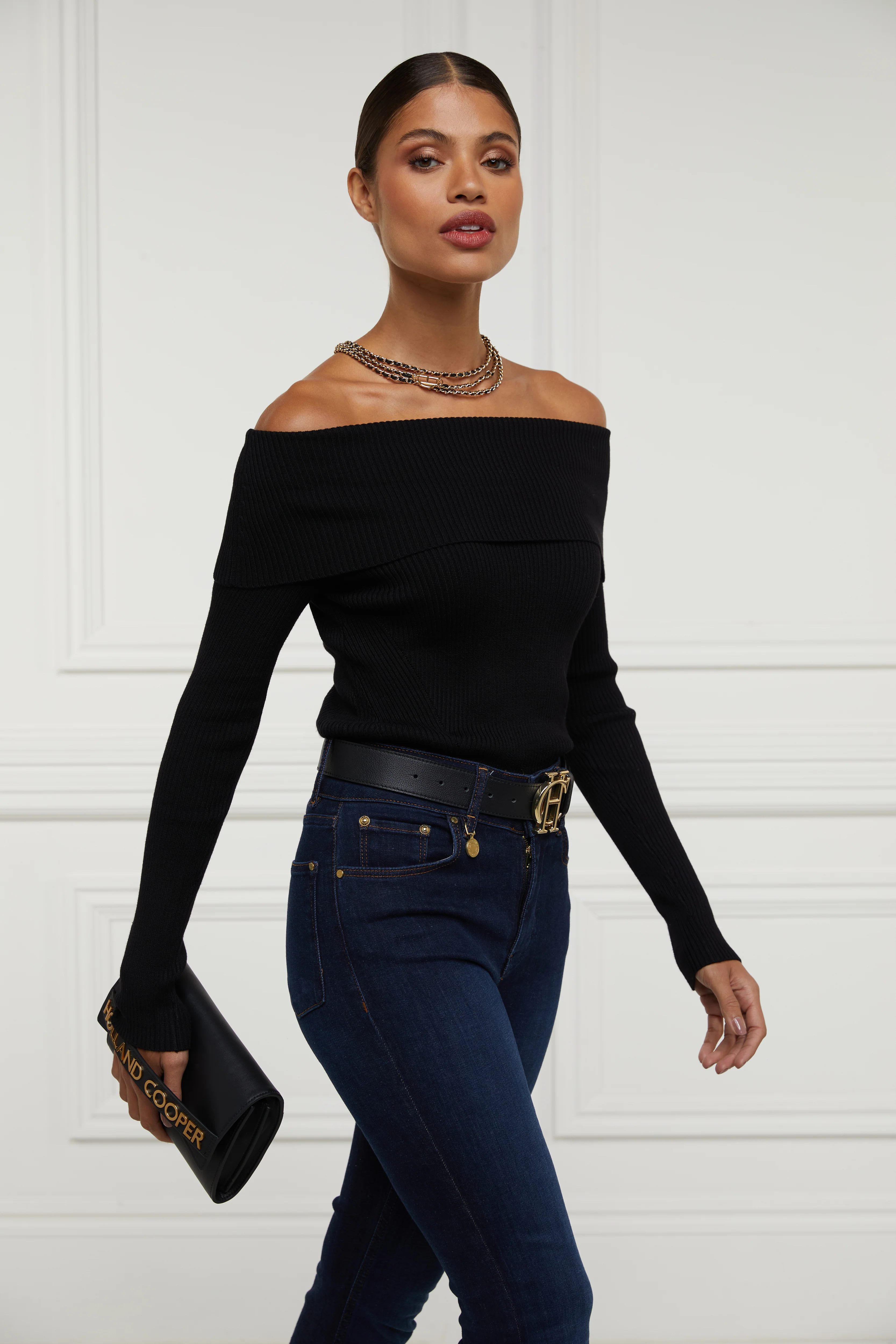 Abbot Clutch Bag (Black) - Image 7