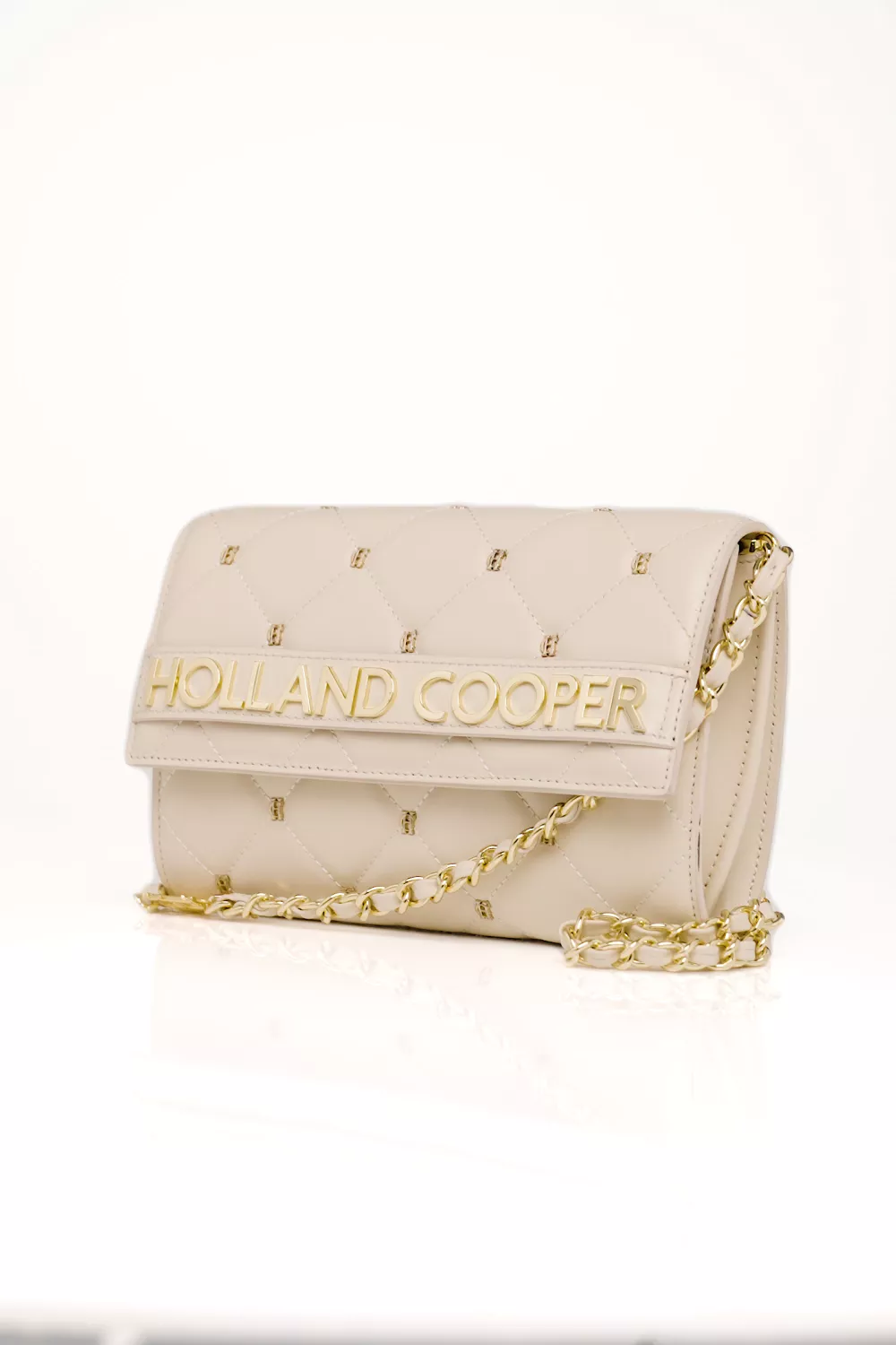 Abbot Quilted Clutch Bag (Cream) - Image 5