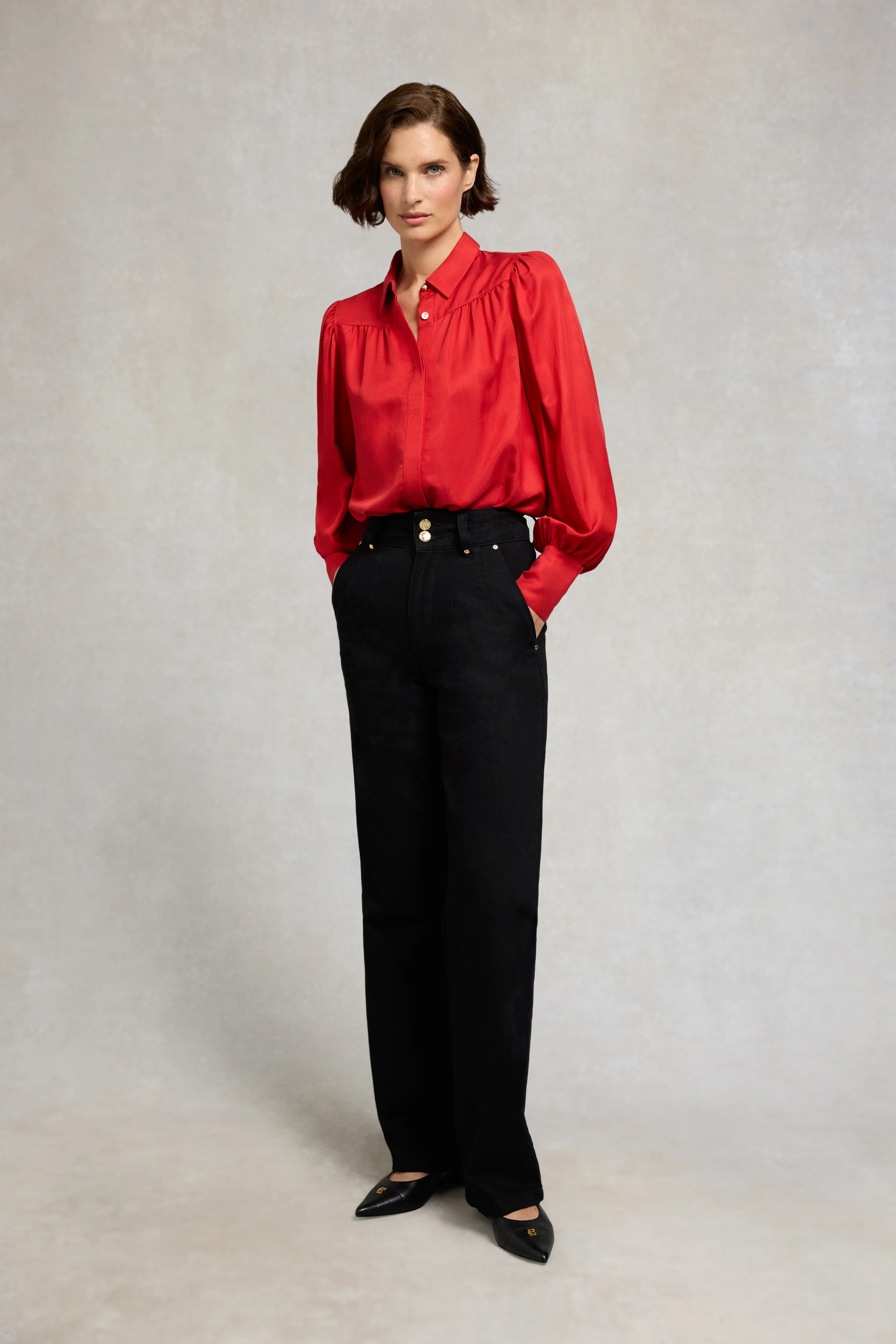 Ada Blouse (Deep Red) - Image 2