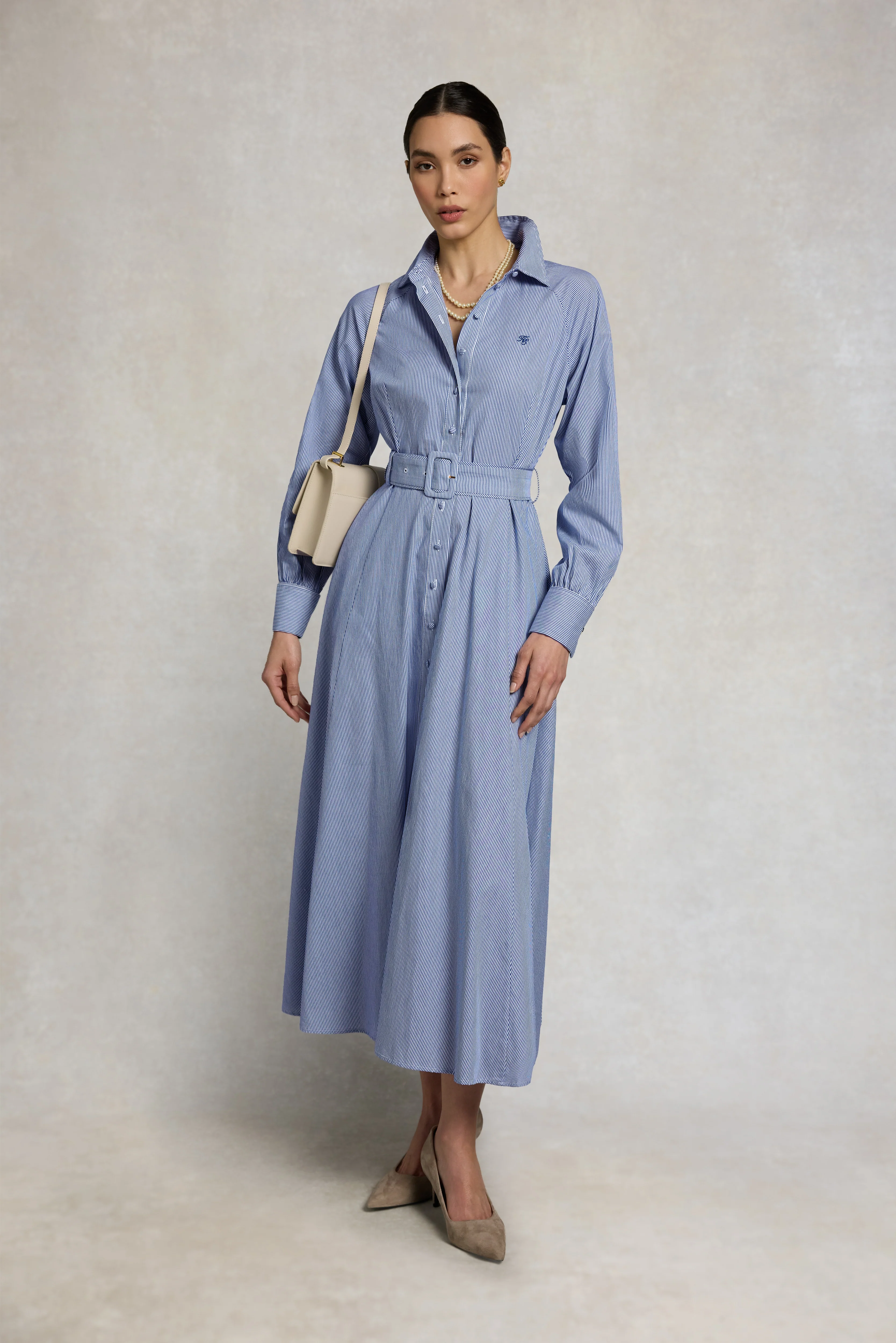 Aimee Dress (Blue Stripe) - Image 7