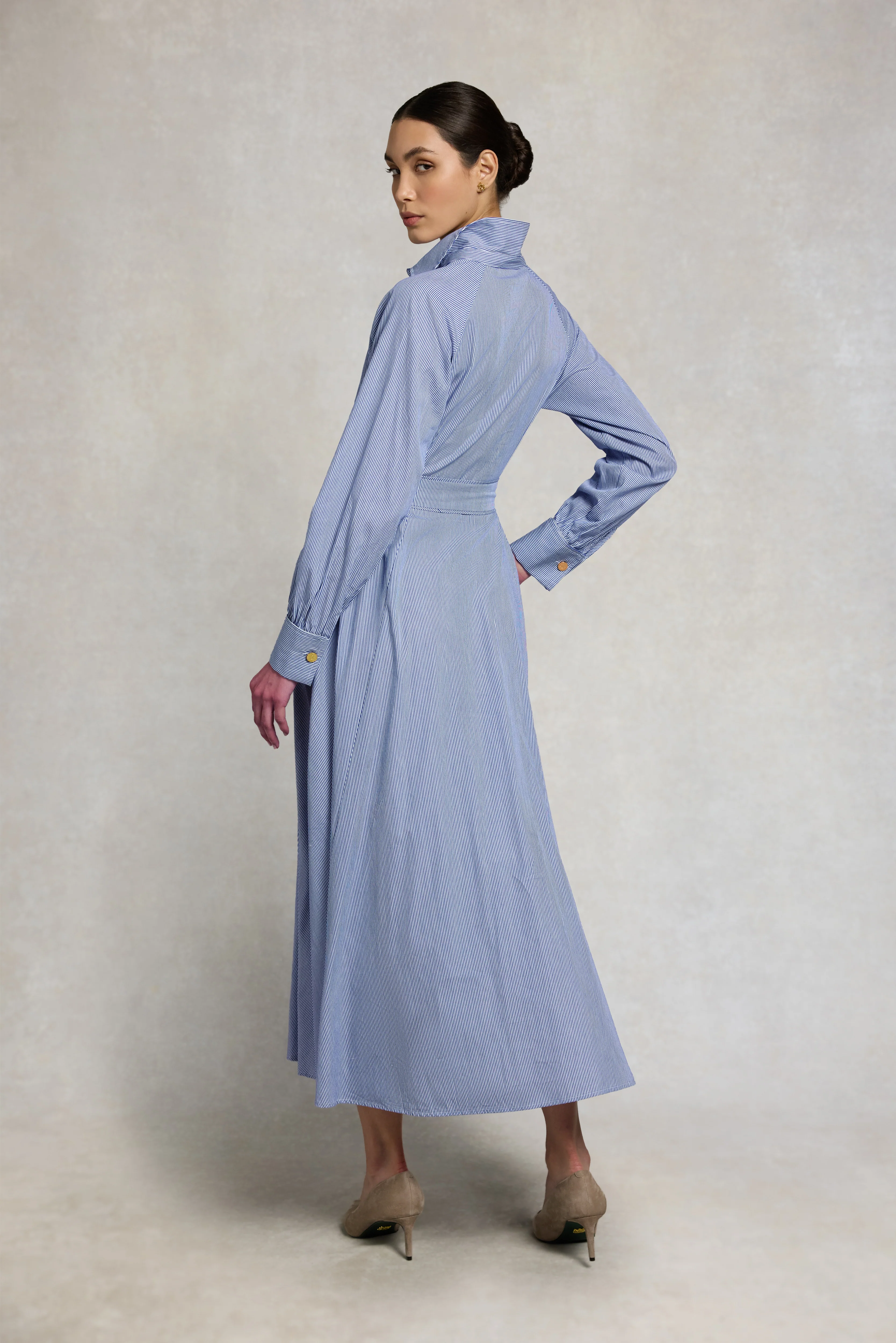 Aimee Dress (Blue Stripe) - Image 9
