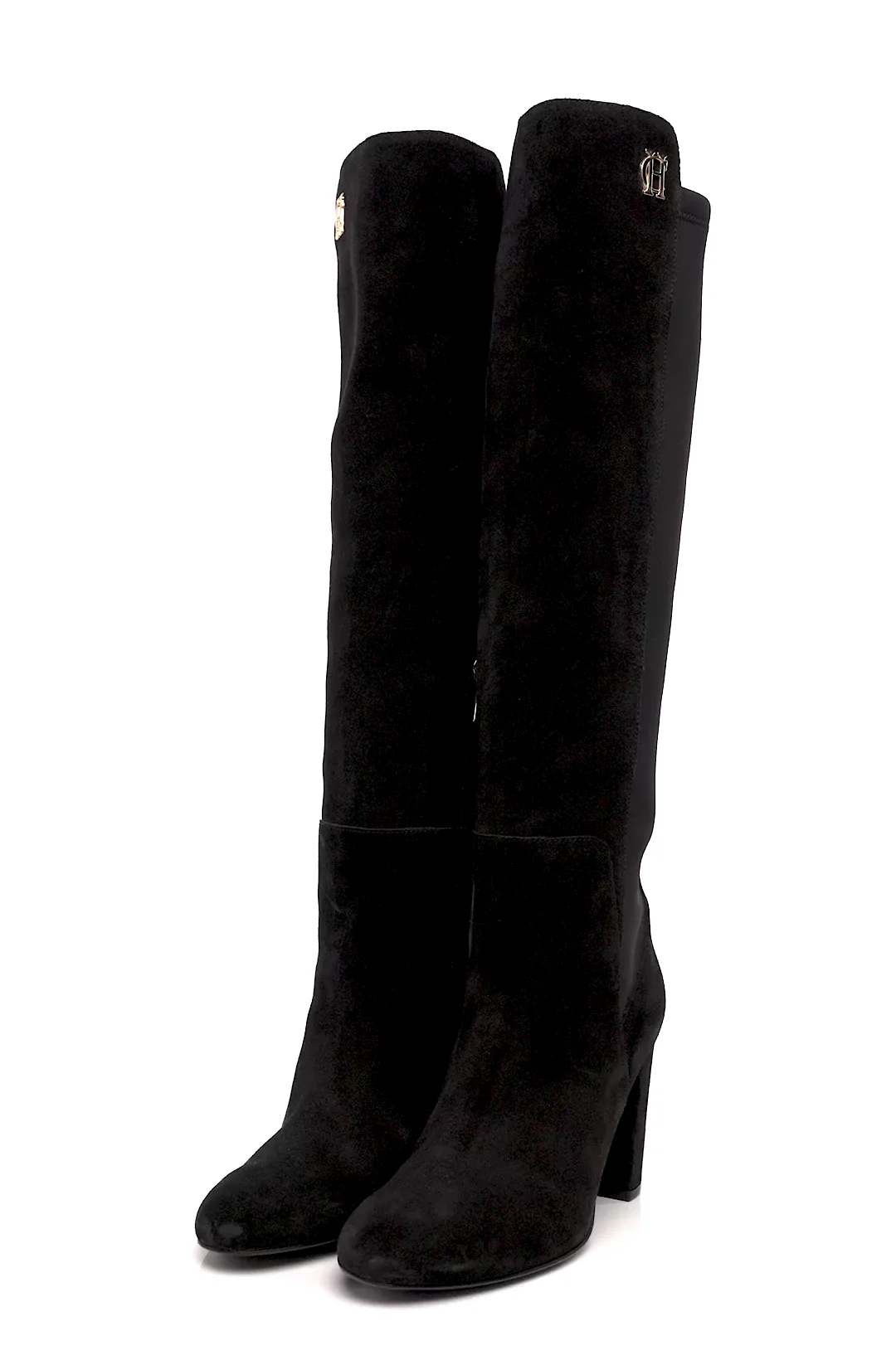 Albany Heeled Boot (Black Suede) - Image 5