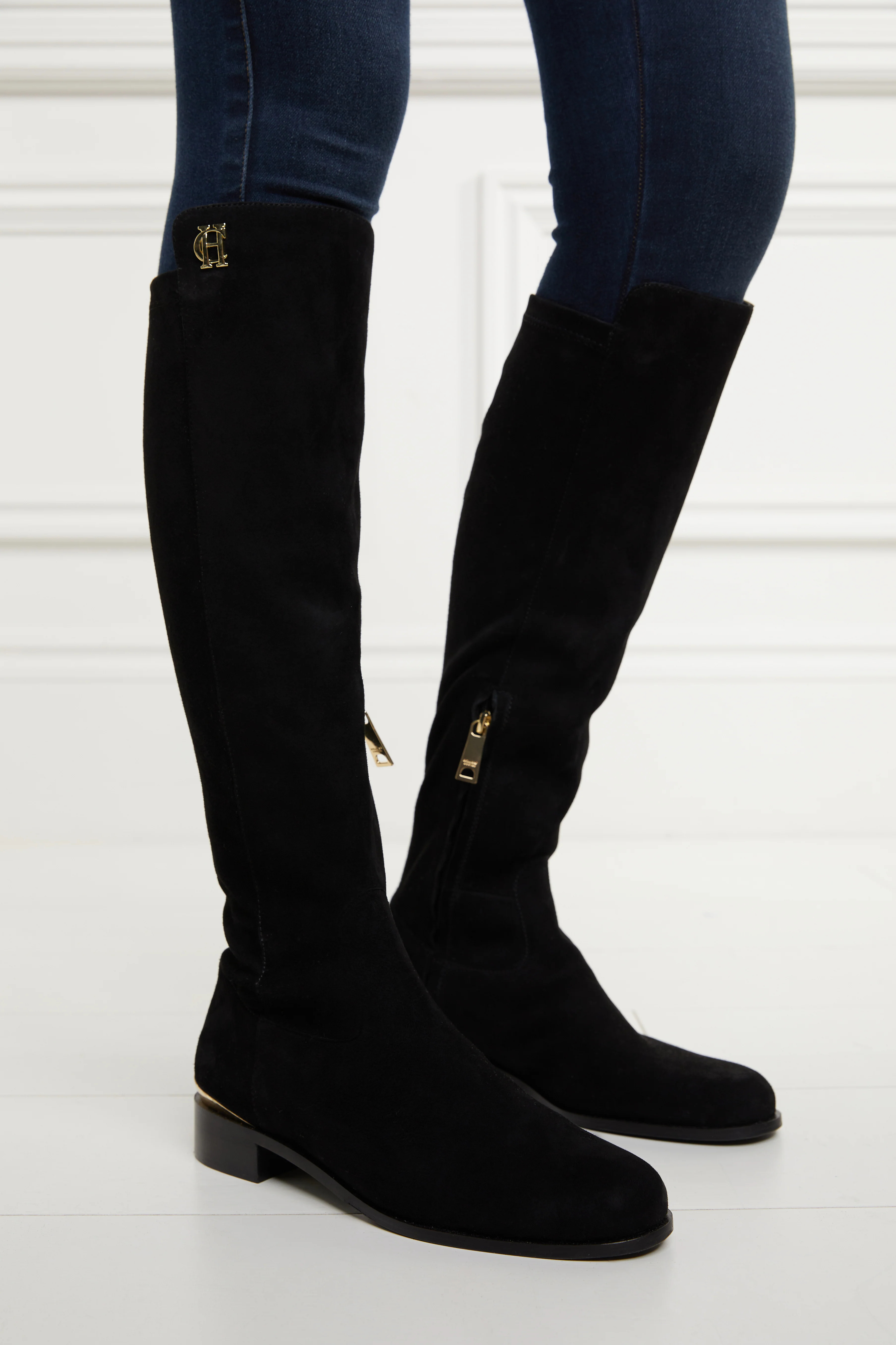 Albany Knee Boot (Black Suede) - Image 6