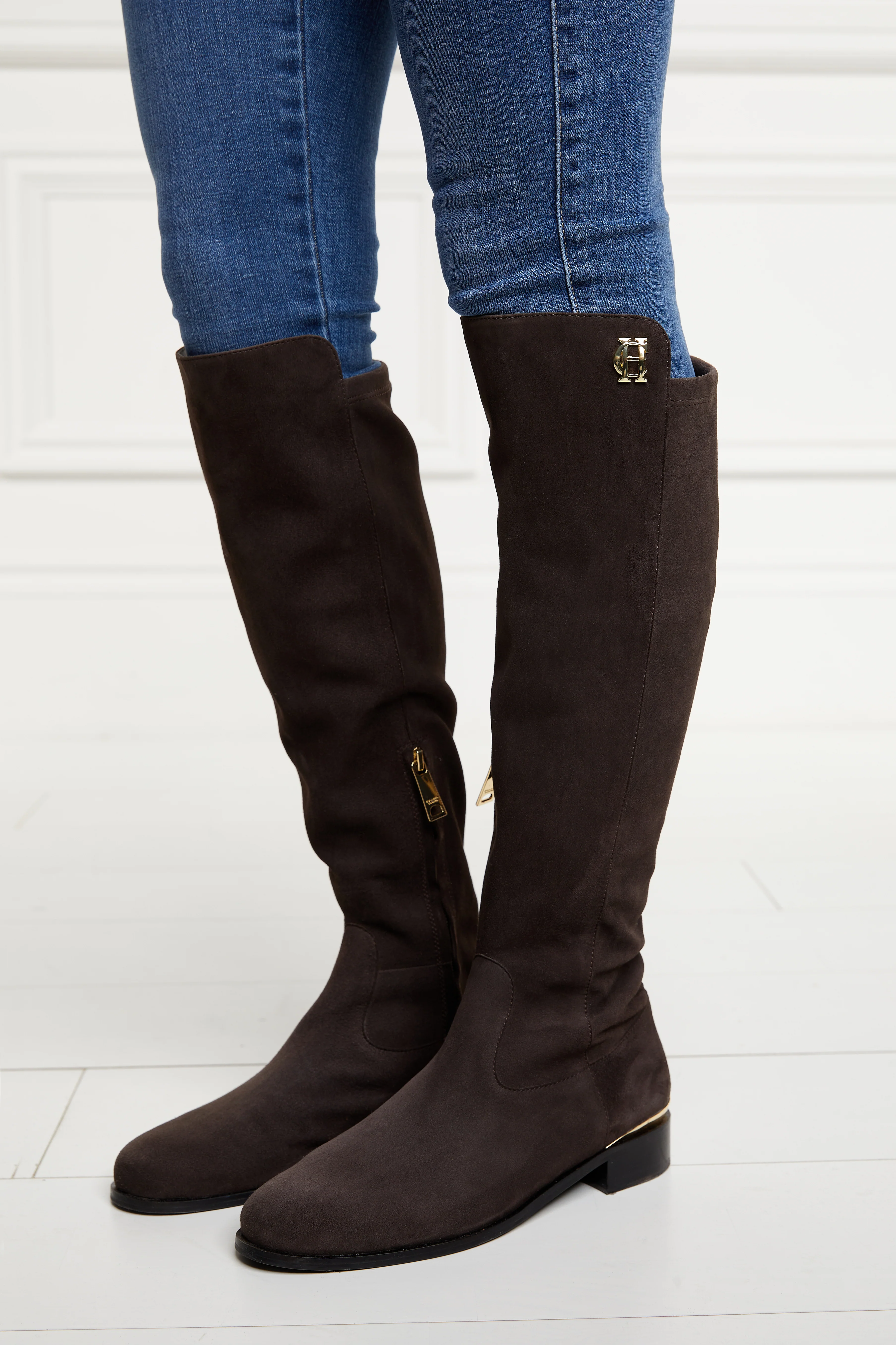 Albany Knee Boot (Chocolate Suede) - Image 7