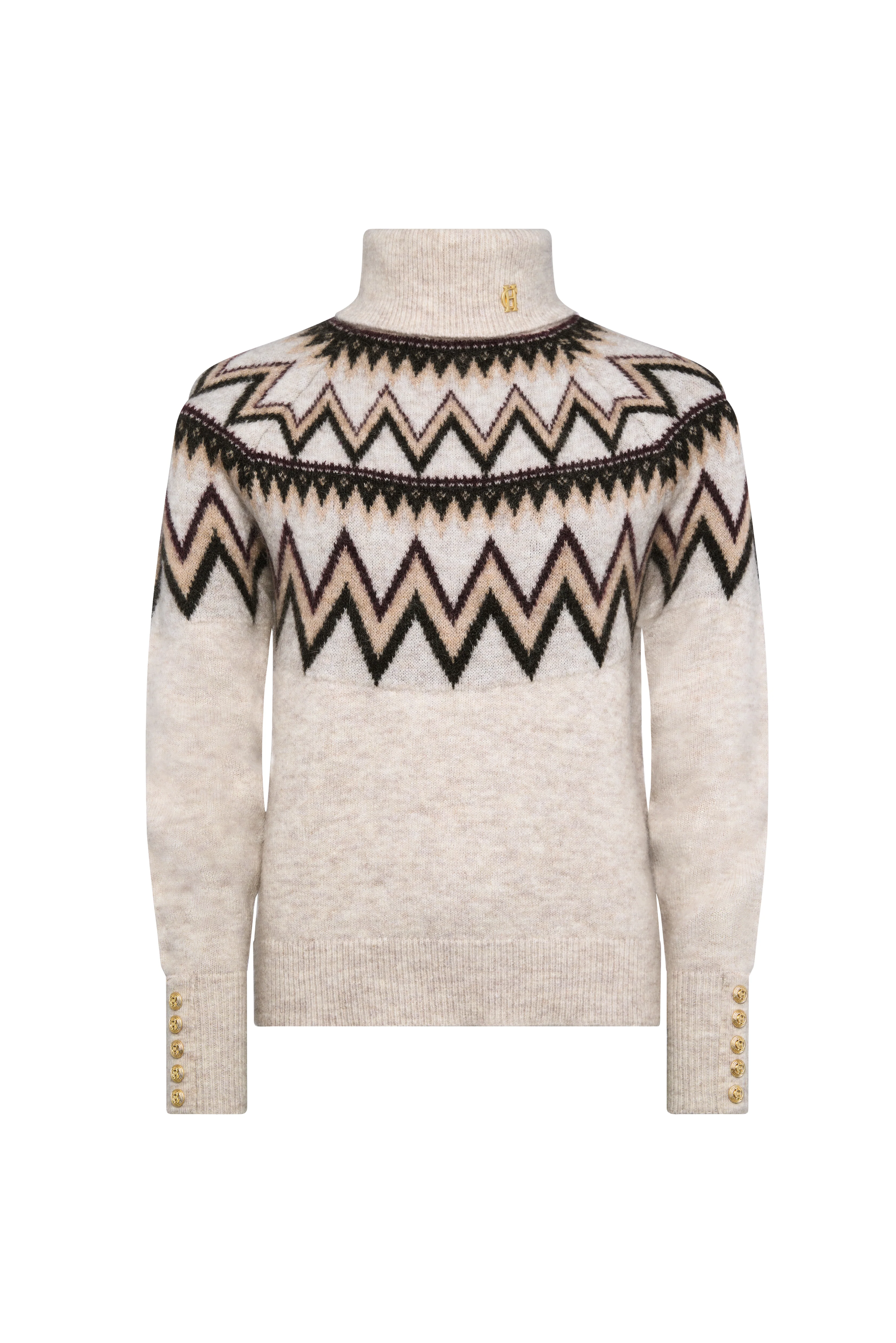 Alice Roll Neck Knit (Barley) - Image 4