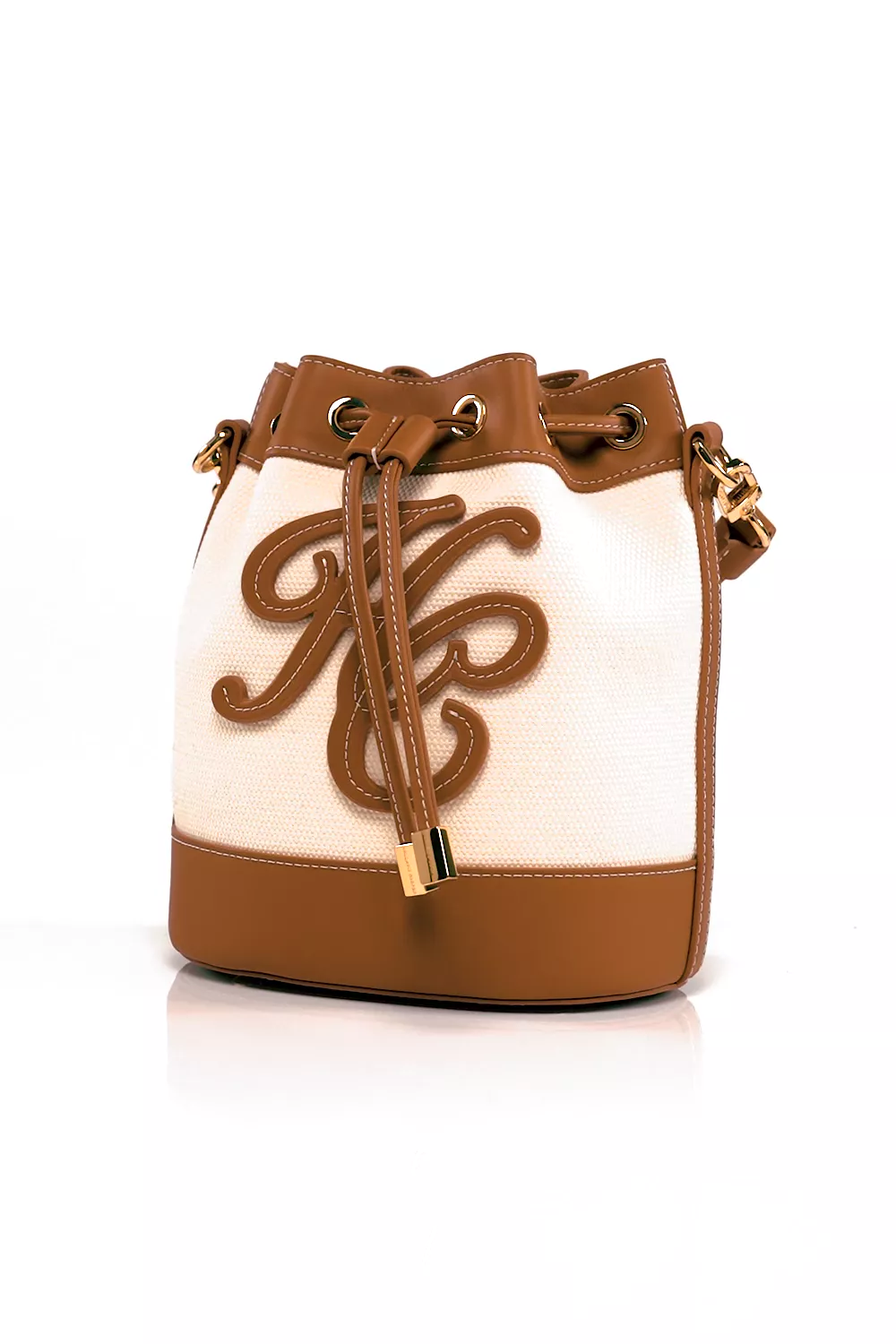 Amalfi Bucket Bag (Tan Canvas) - Image 5