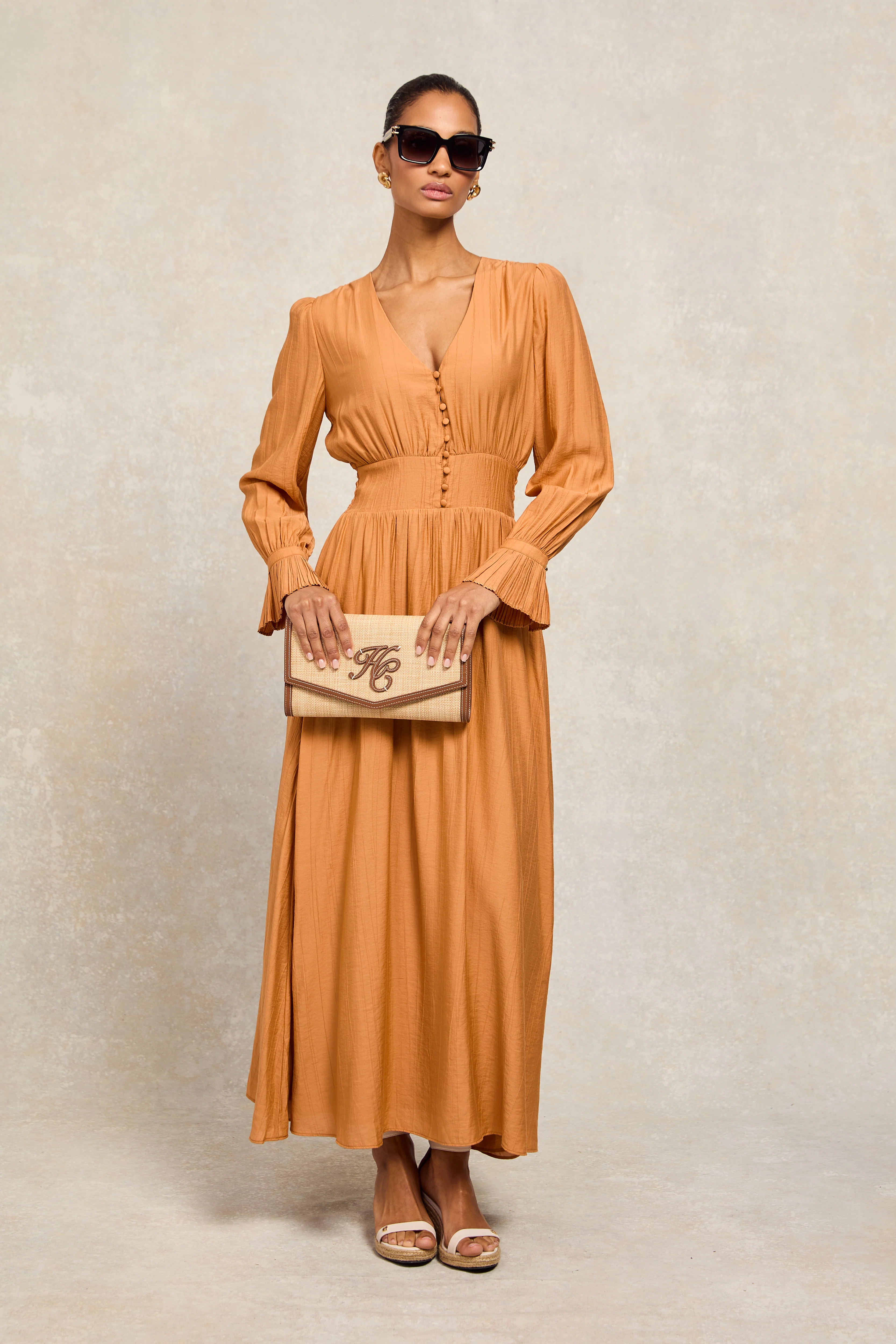 Amalfi Clutch Bag (Natural Tan) - Image 6