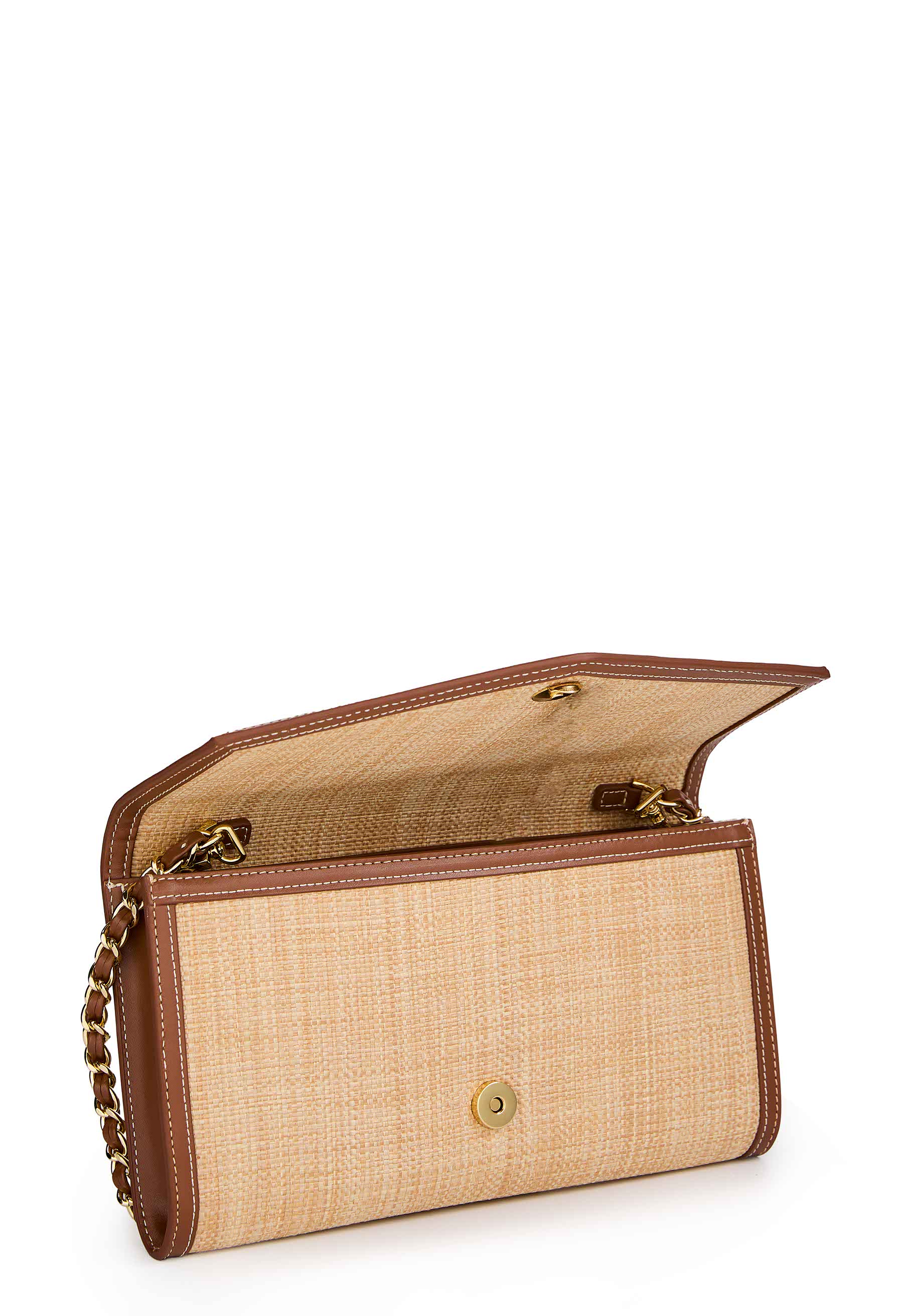 Amalfi Clutch Bag (Natural Tan) - Image 8