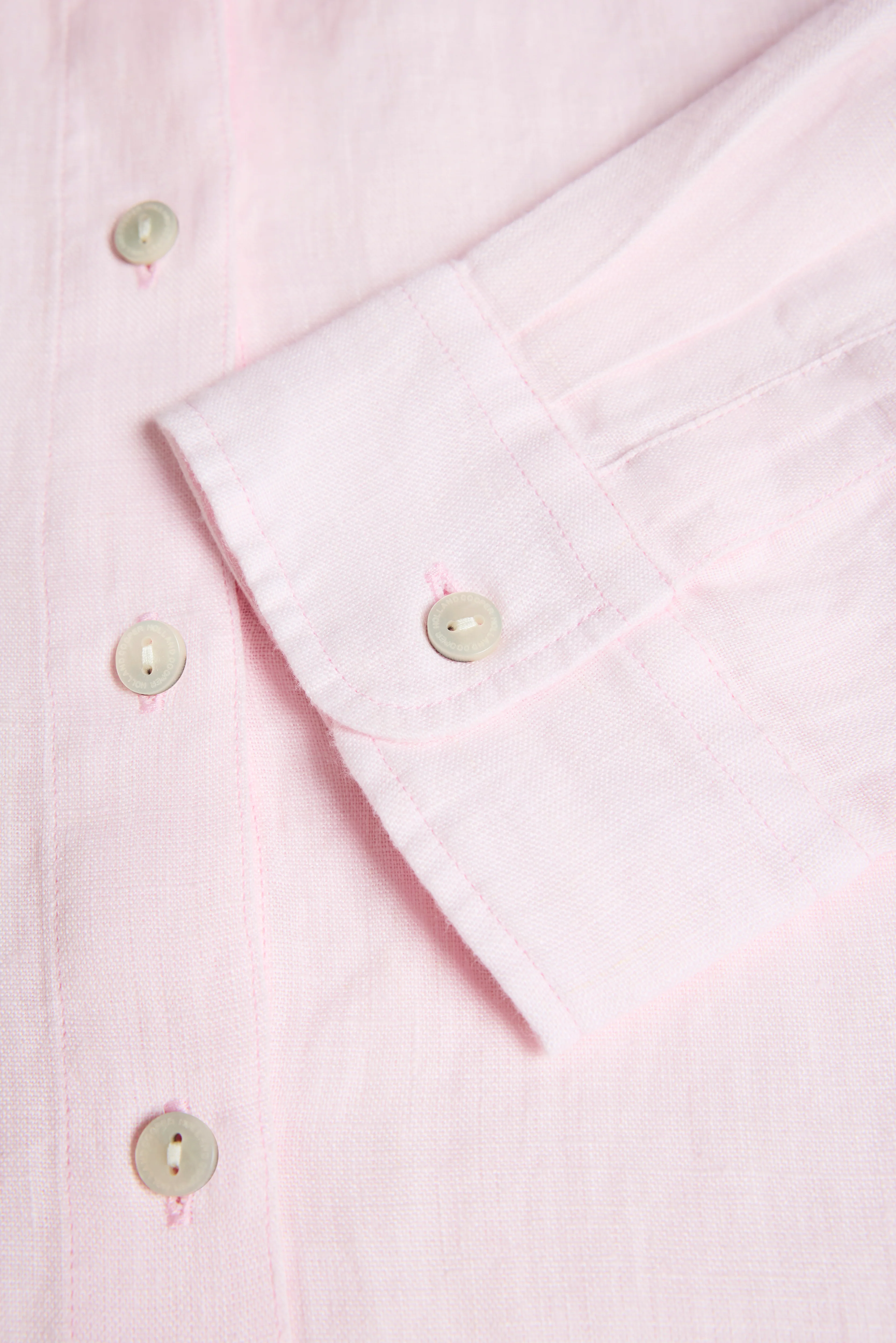 Amalfi Linen Shirt (Powder Pink Linen) - Image 8