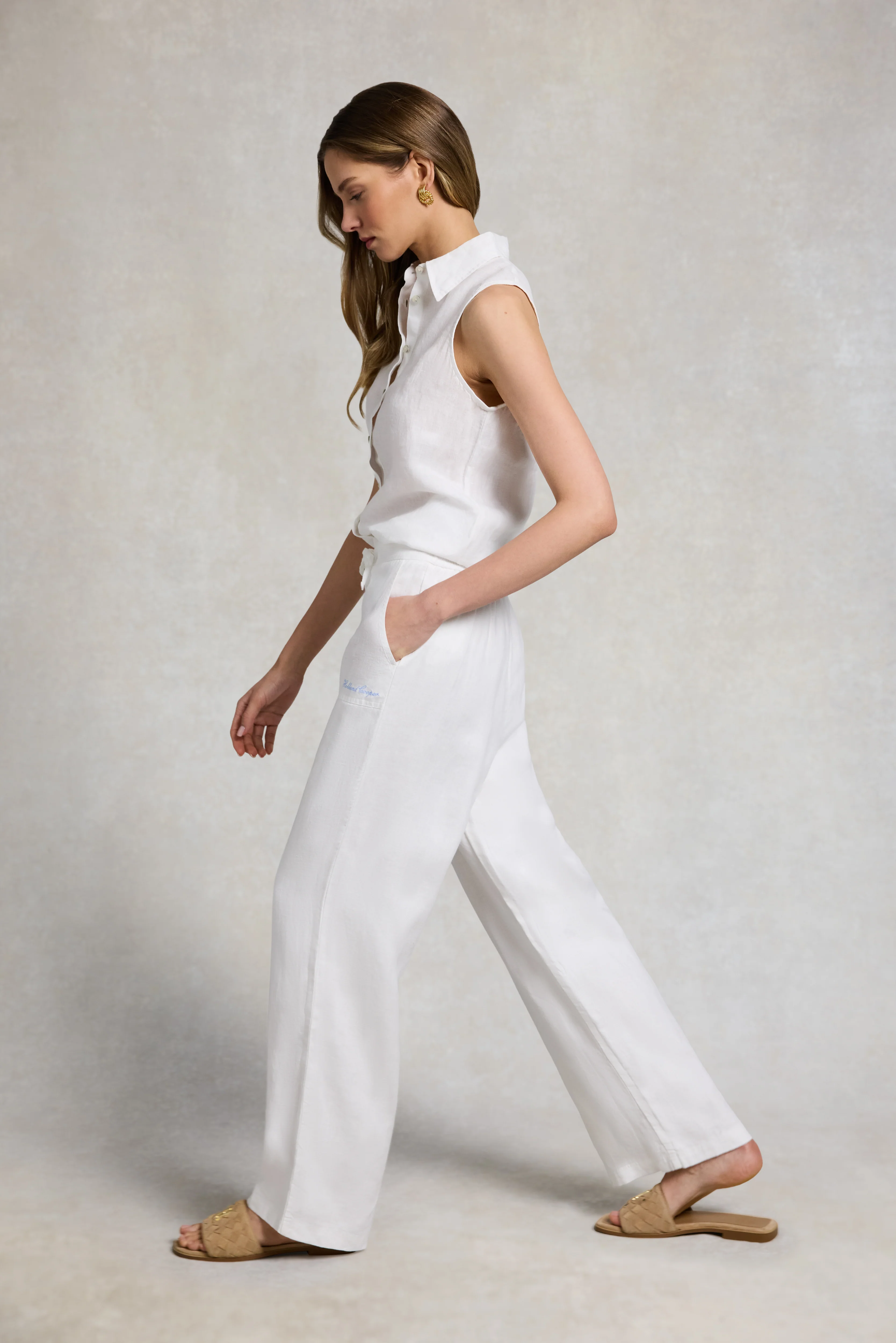 Amalfi Linen Trouser (White) - Image 4