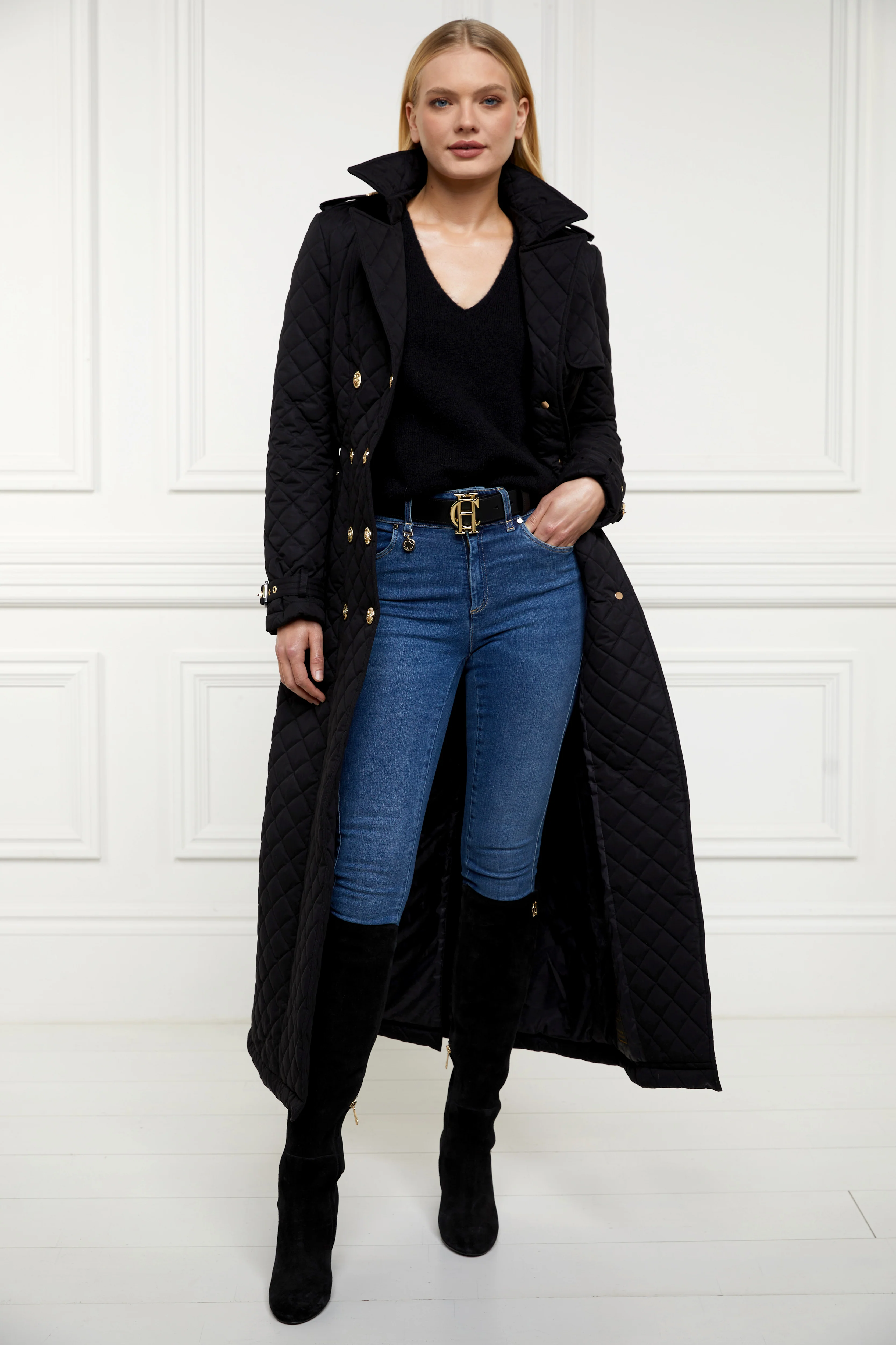 Amelia V-Neck Knit (Black) - Image 2