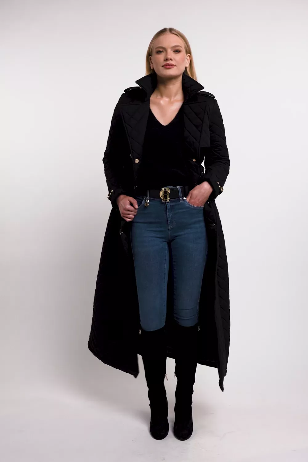 Amelia V-Neck Knit (Black) - Image 5
