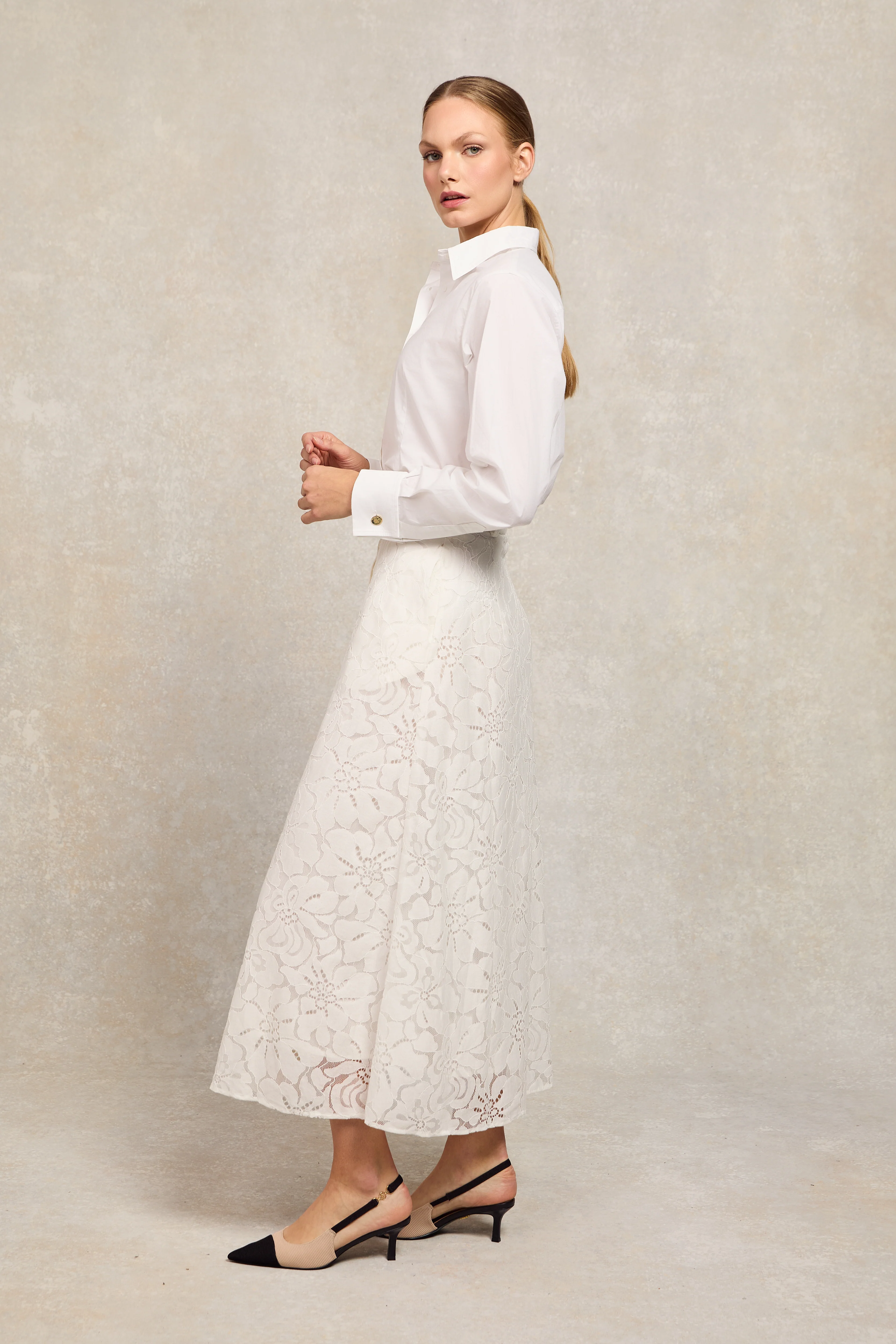 Annabel Lace Skirt (White) - Image 3