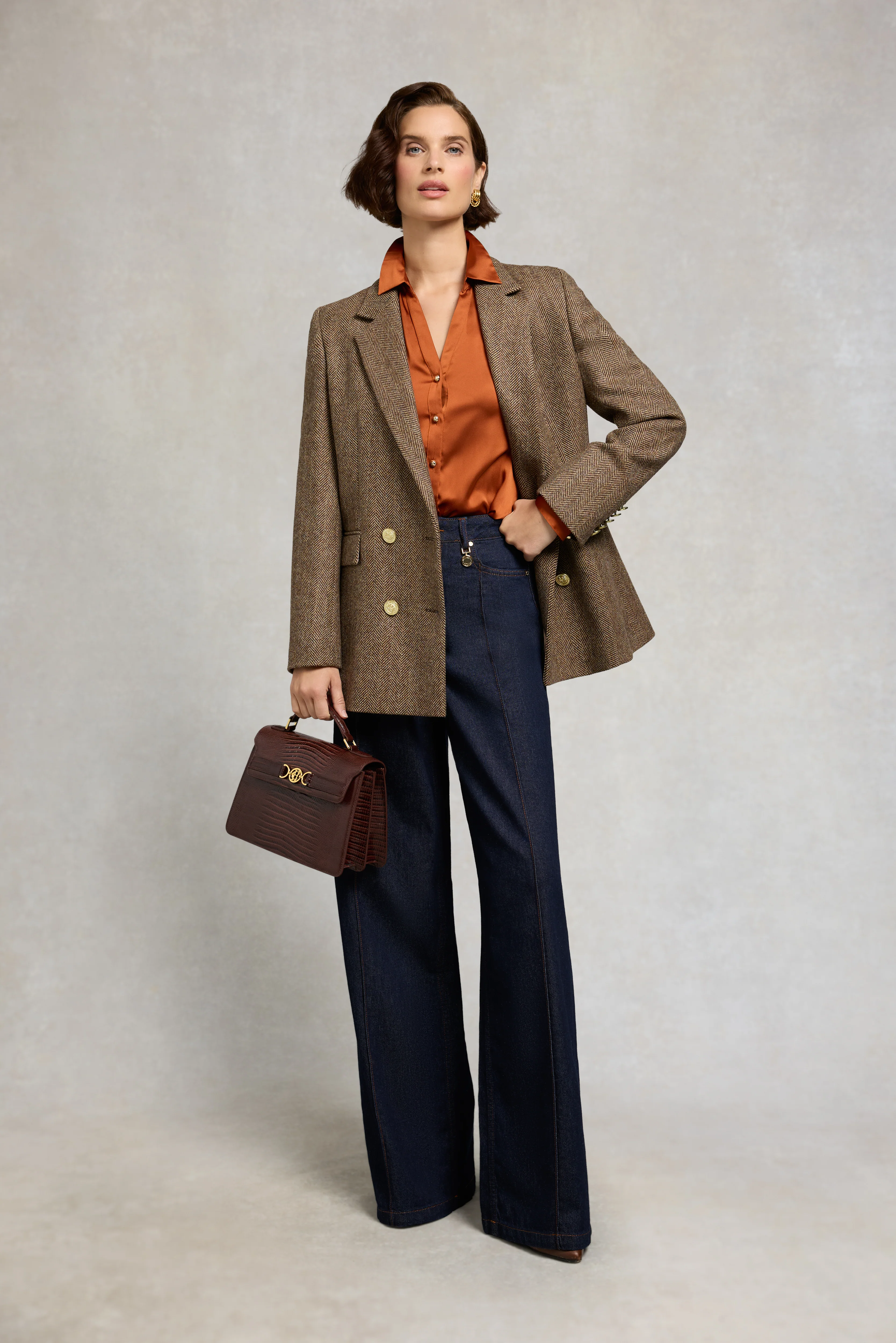 Annie V-Neck Shirt (Copper) - Image 4
