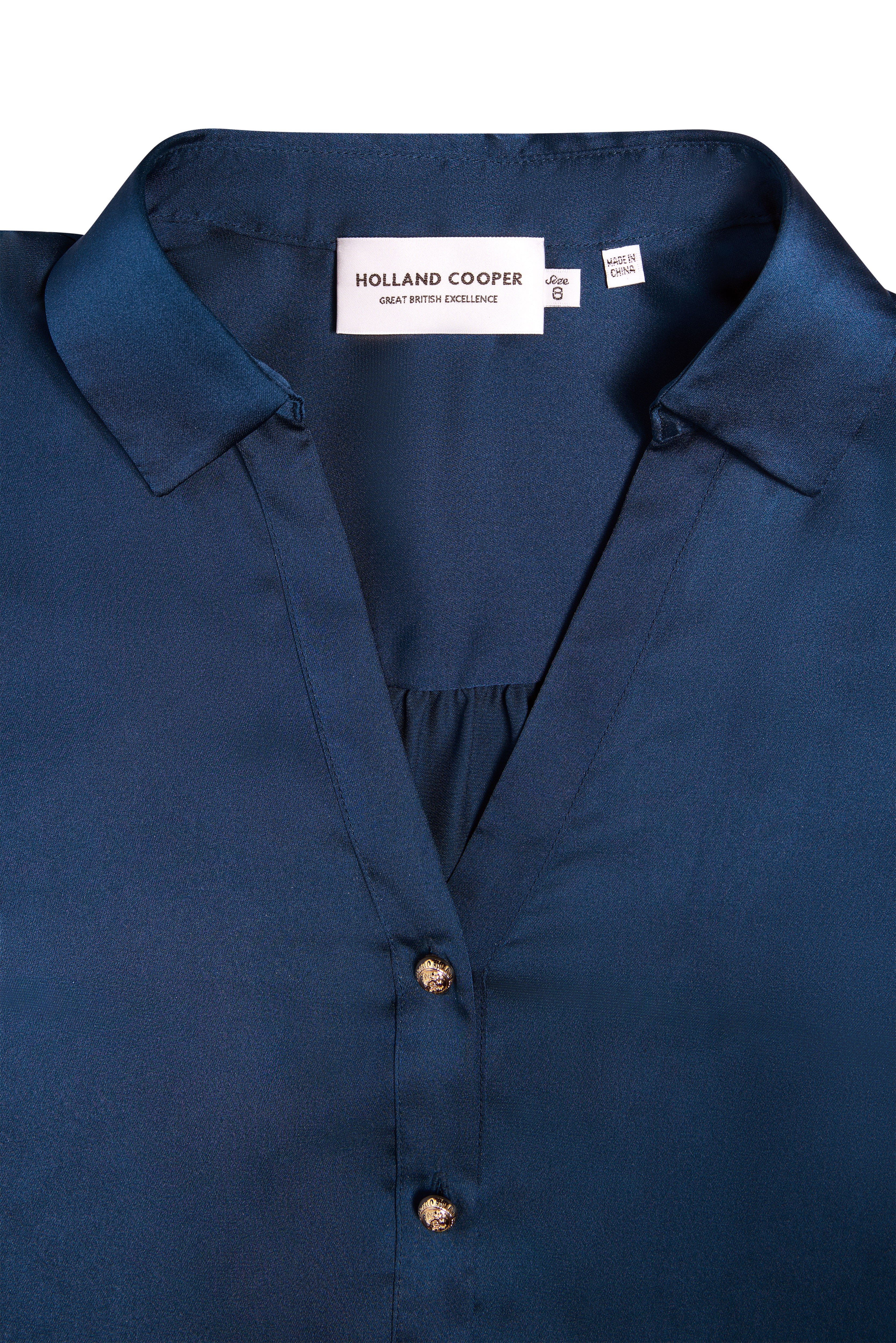 Annie V-Neck Shirt (Petrol) - Image 10