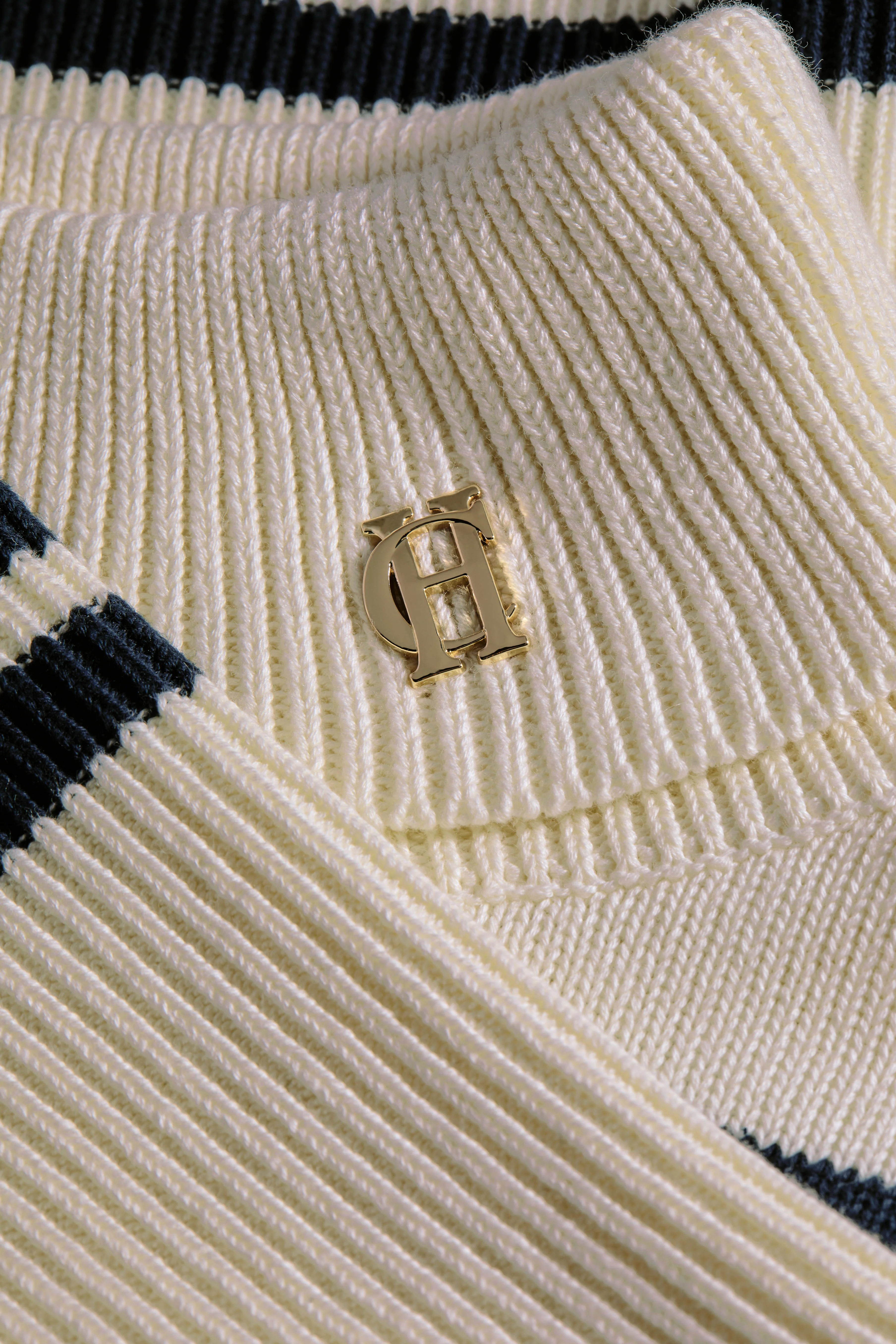Antonia Roll Neck Knit (Natural Stripe) - Image 6