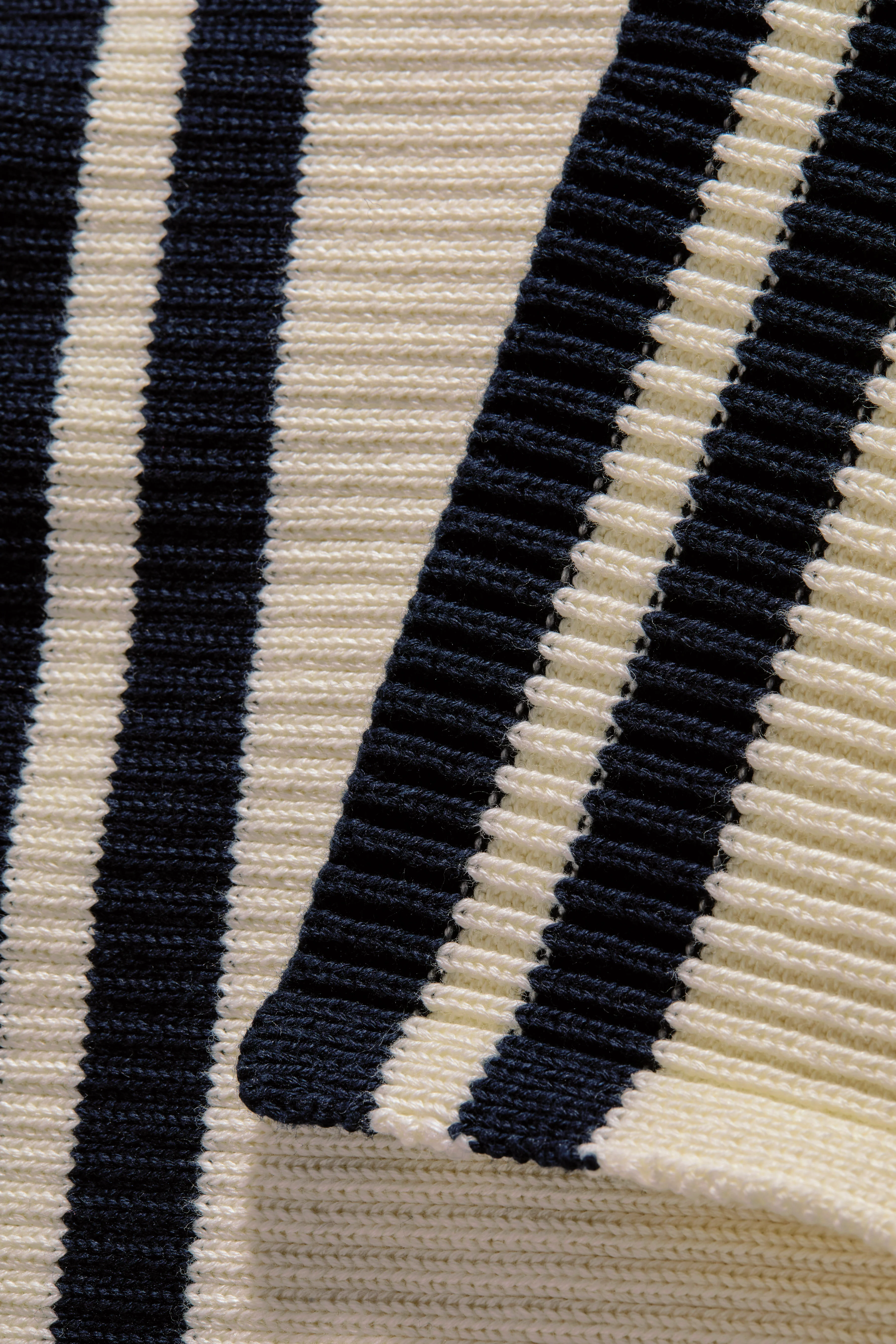 Antonia Roll Neck Knit (Natural Stripe) - Image 7