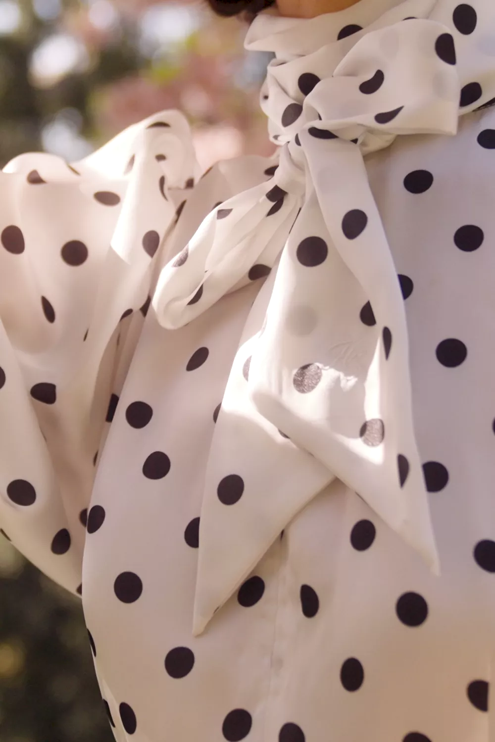 Ariella Midi Dress (White Black Polka Dot) - Image 5