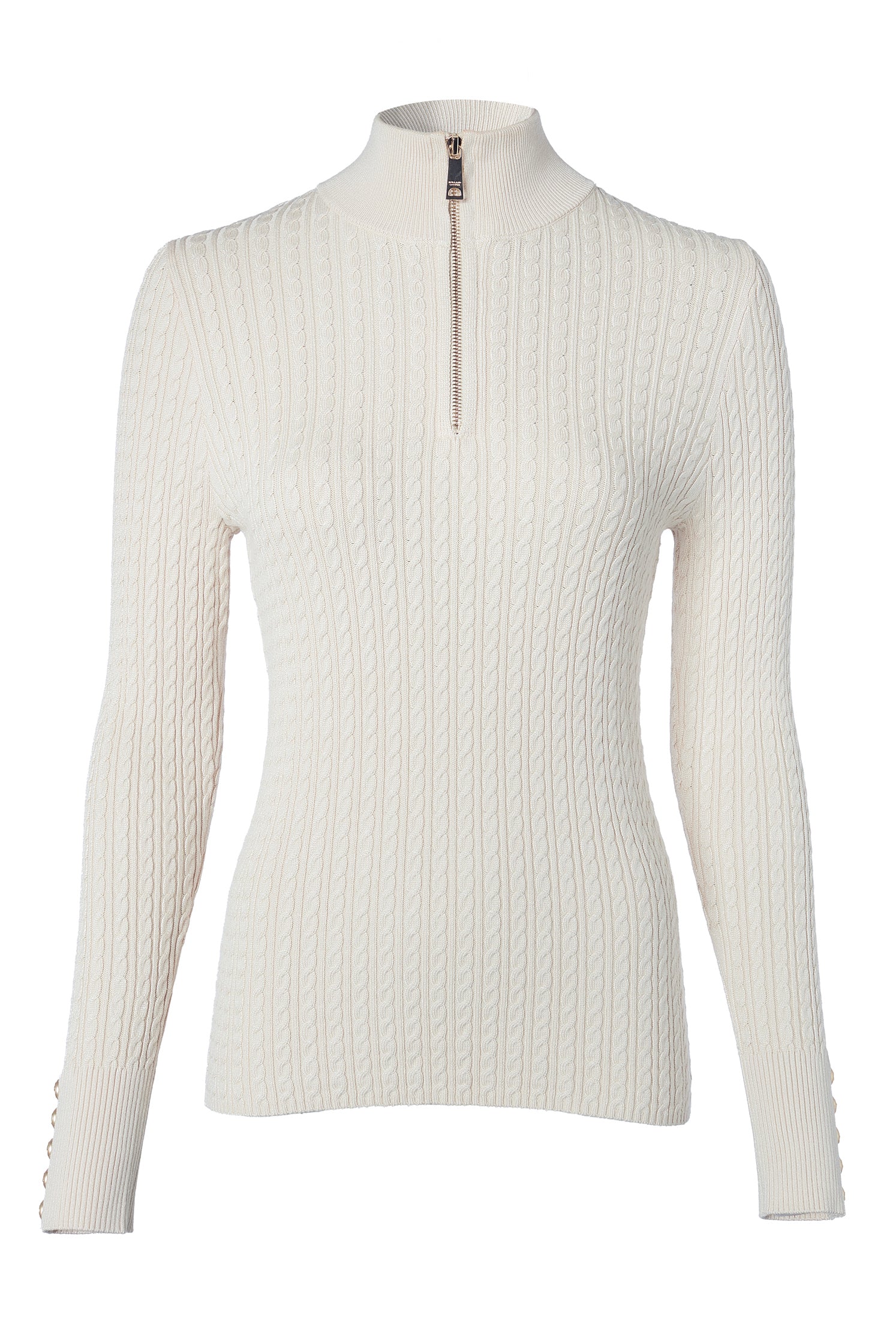 Ava Quarter Zip Knit (Almond) - Image 6