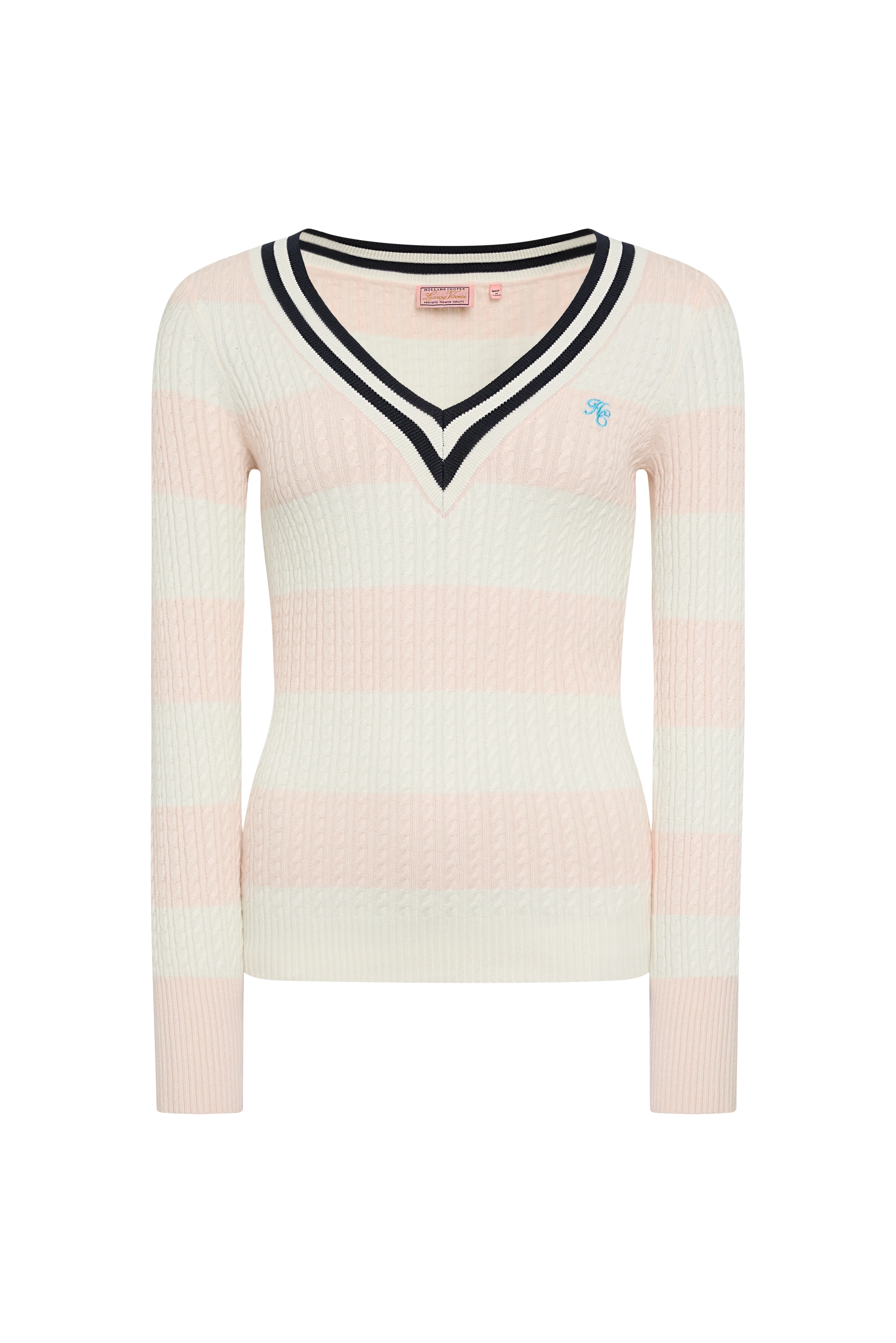 Badminton Knit (Blush Natural Stripe) - Image 6