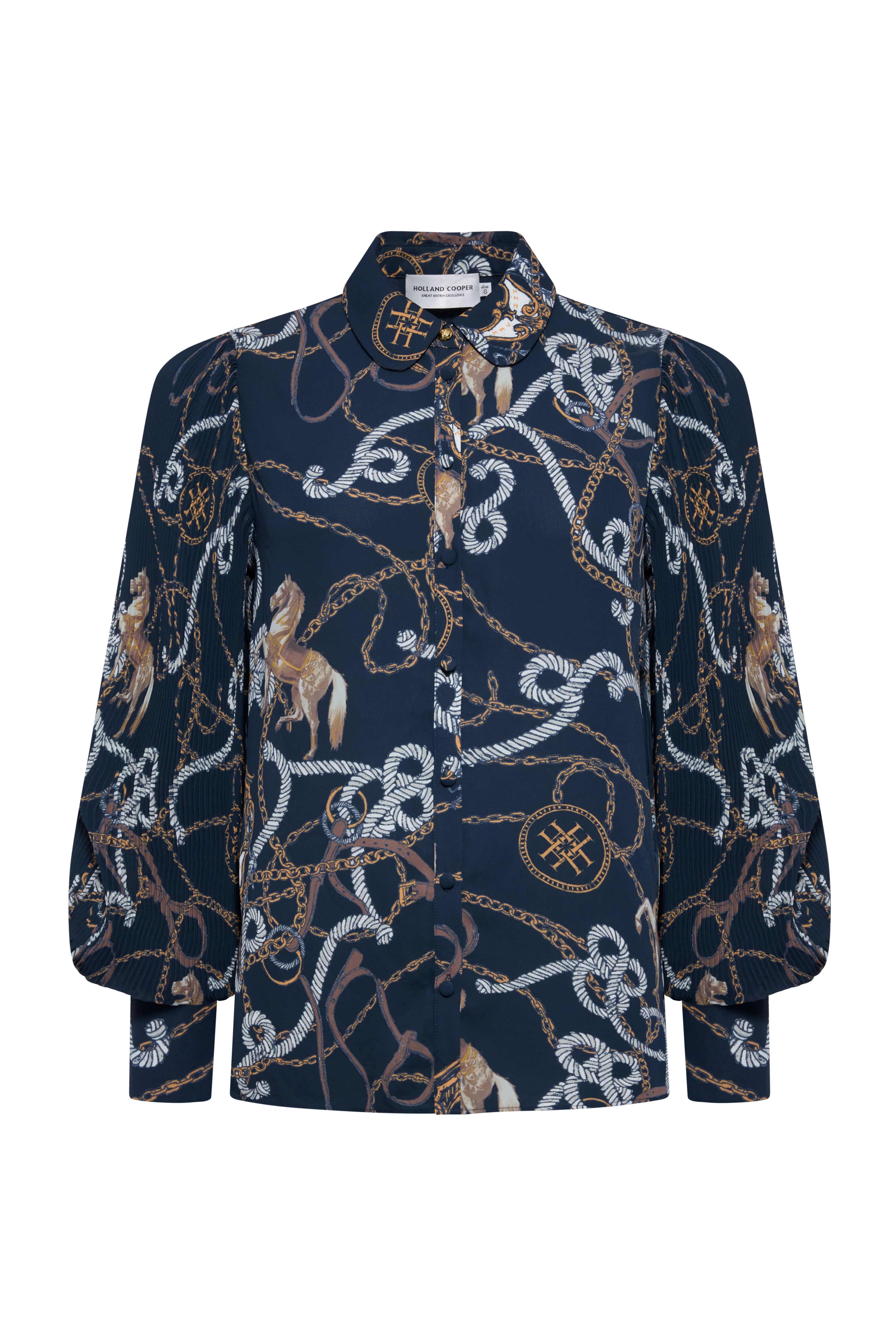 Beau Shirt (Navy Horse Print) - Image 4