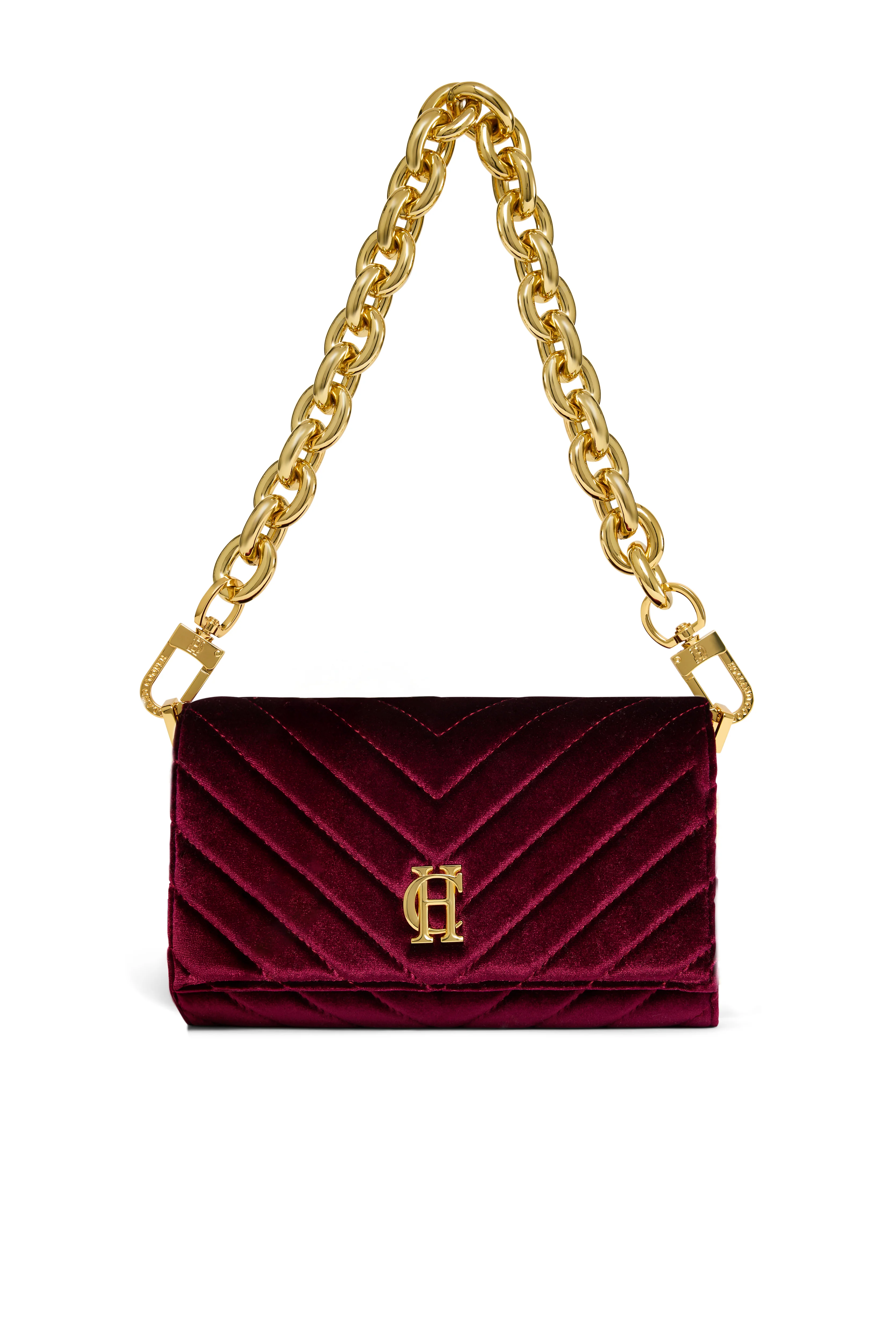 Belgravia Clutch Bag (Merlot Velvet) - Image 3