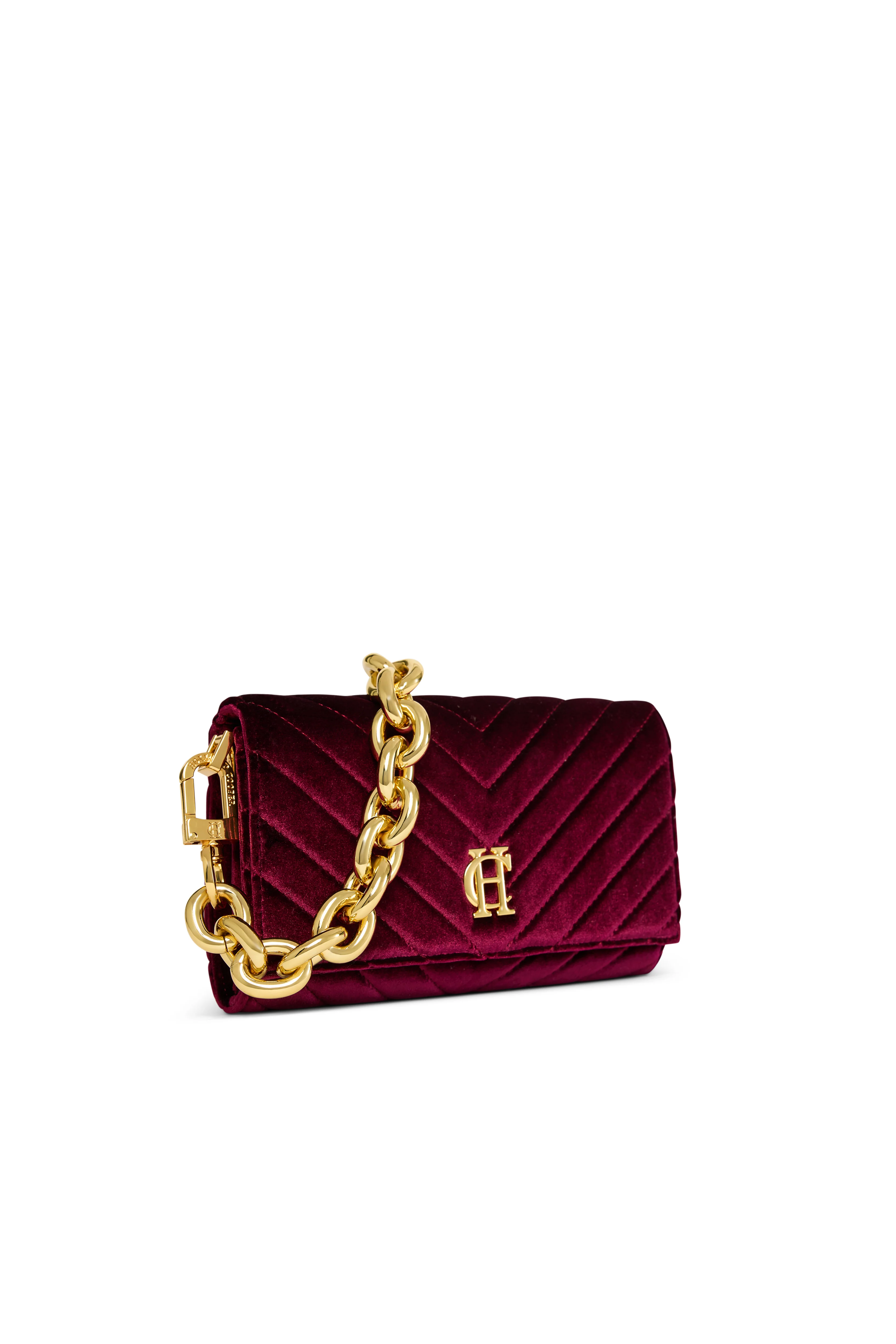 Belgravia Clutch Bag (Merlot Velvet) - Image 6