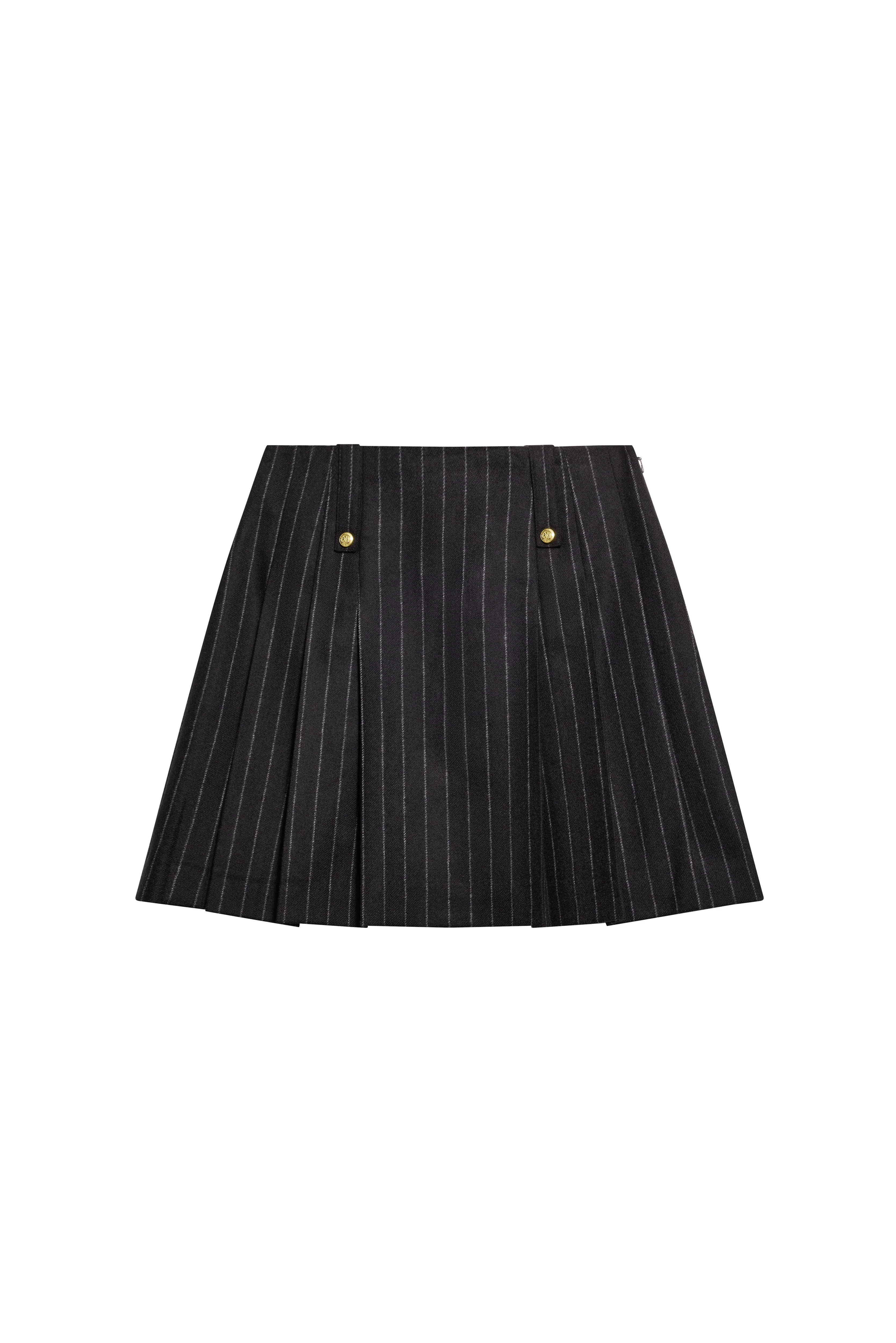Belgravia Mini Skirt (Black Chalk Pinstripe) - Image 4