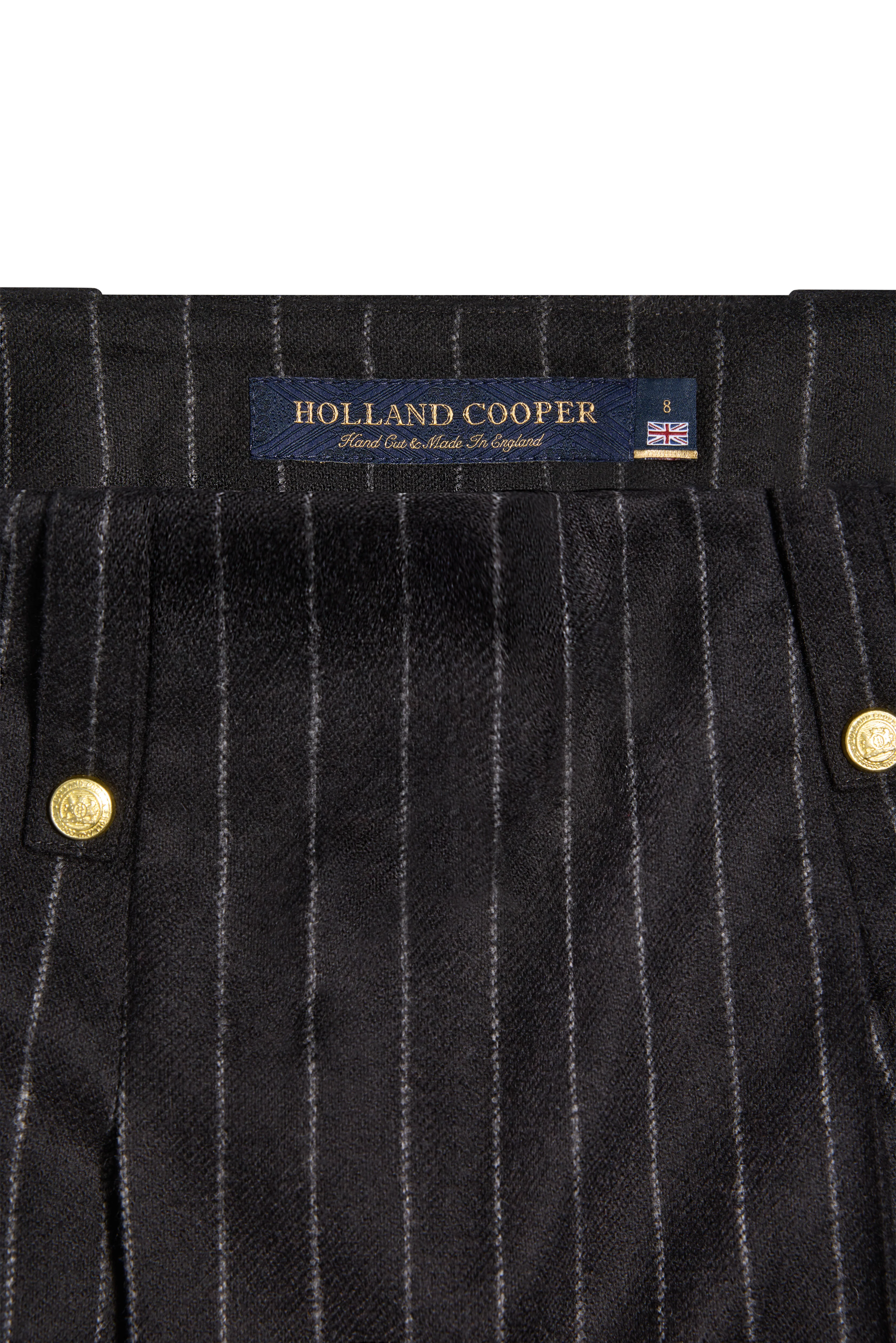 Belgravia Mini Skirt (Black Chalk Pinstripe) - Image 7