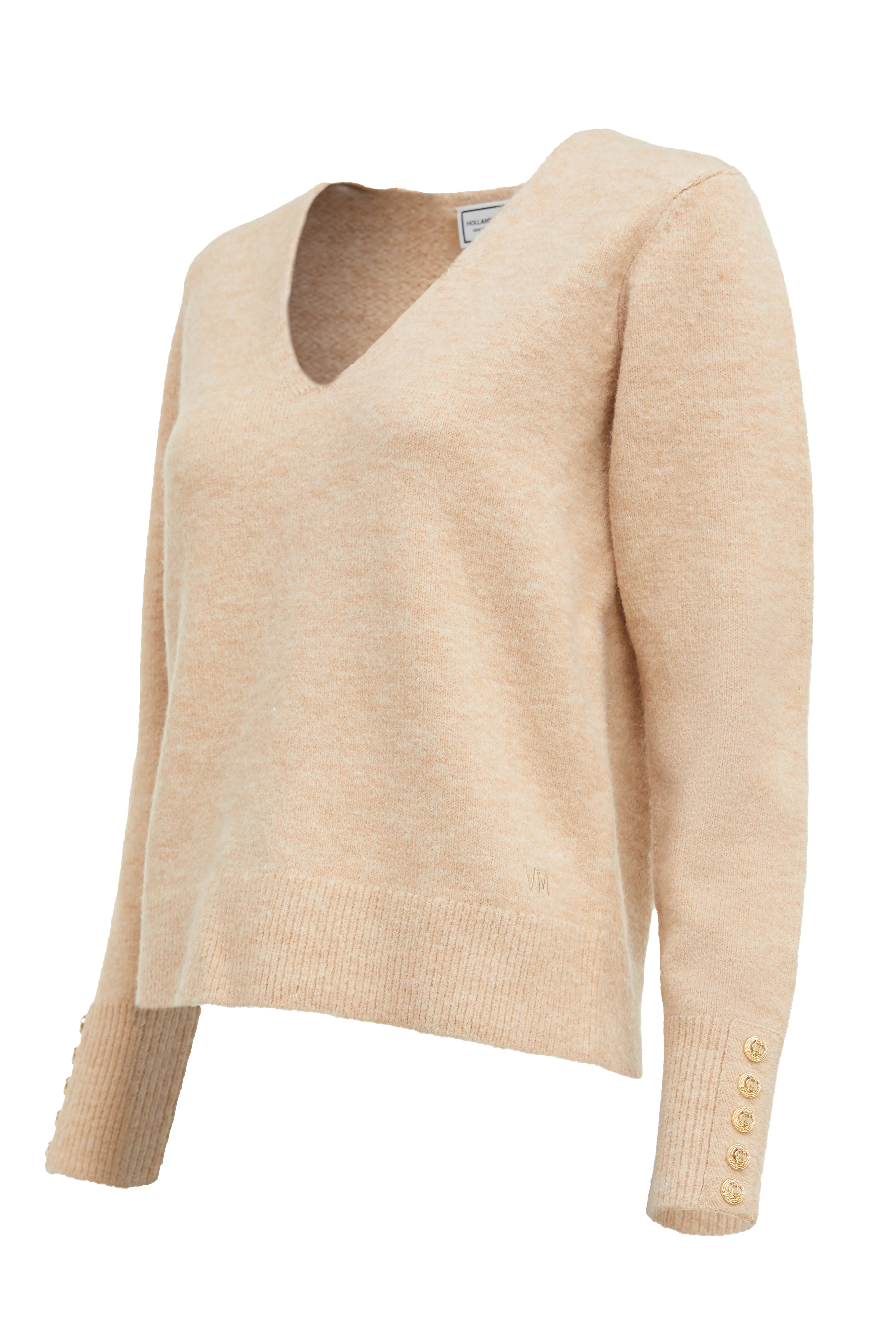 Berkeley V-Neck Knit (Camel) - Image 6