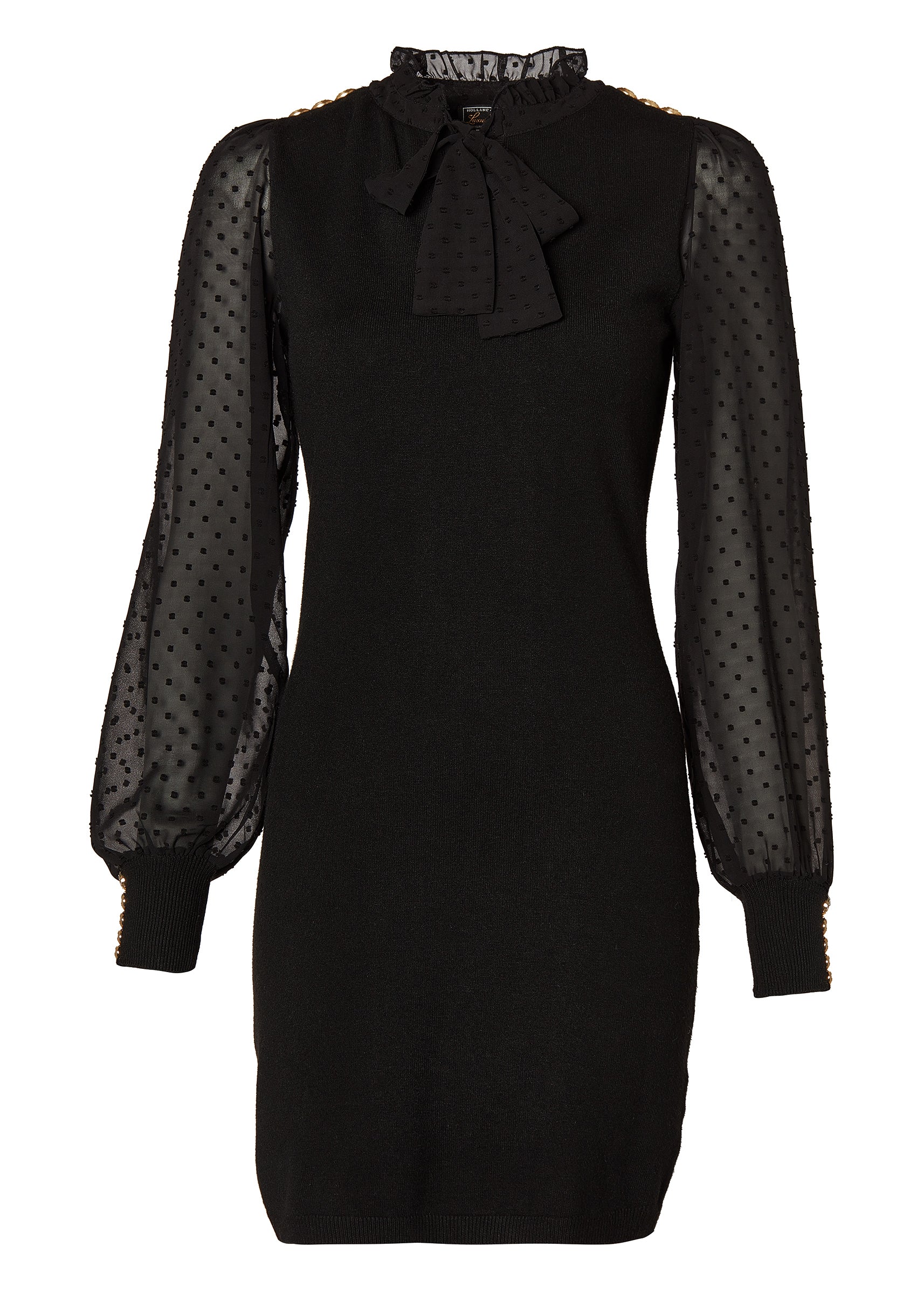 Bethany Mini Dress (Black) - Image 4