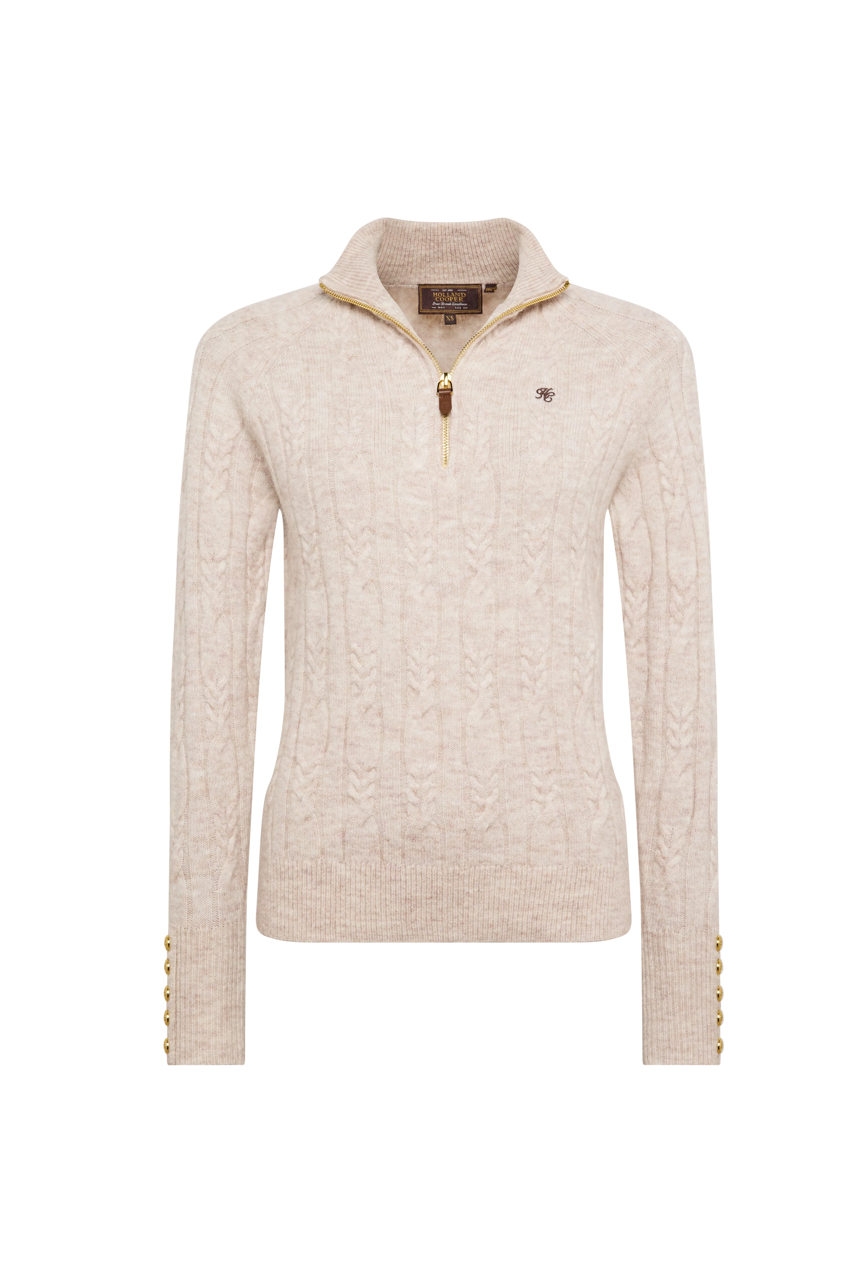 Bridget Quarter Zip Knit (Barley) - Image 4