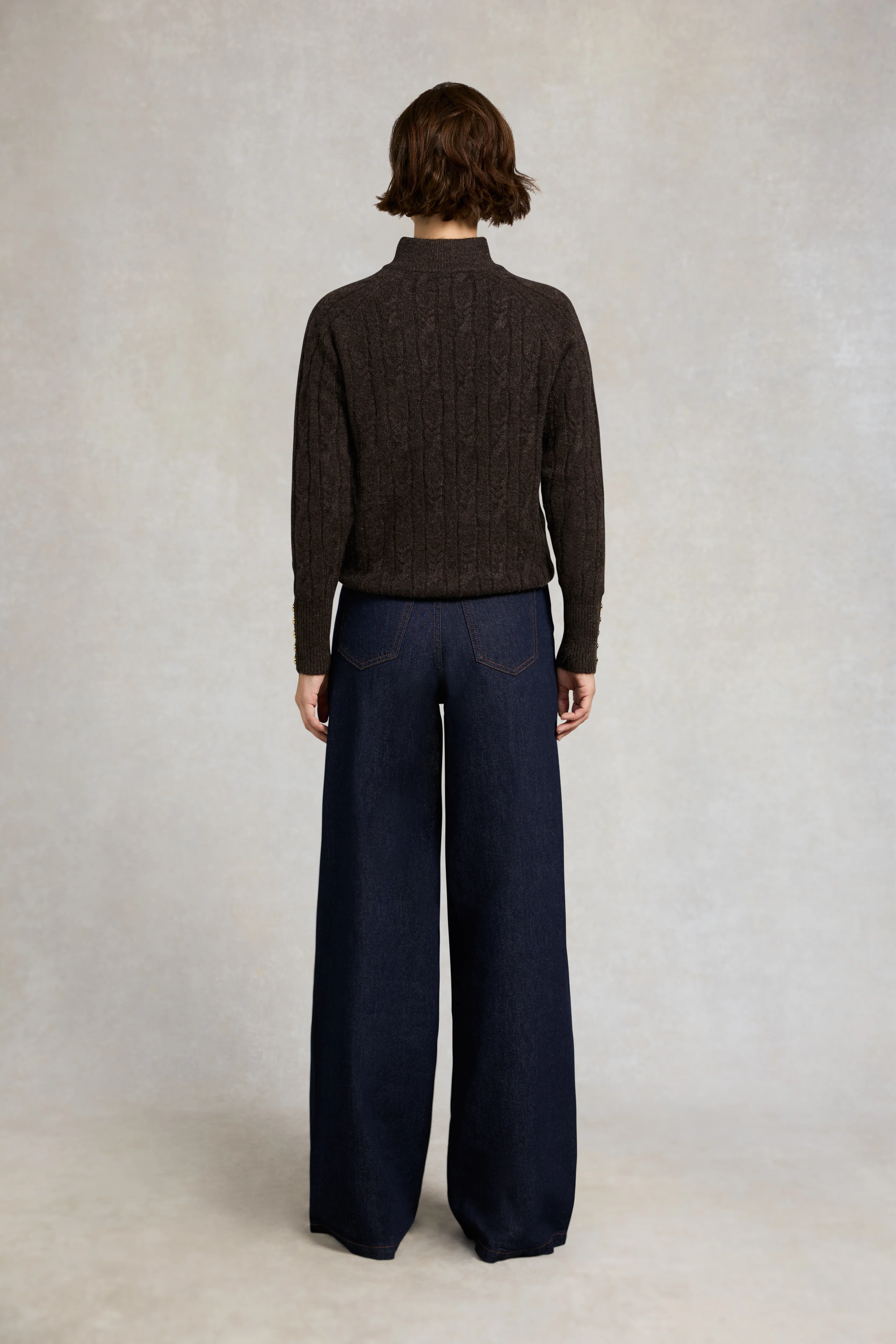 Bridget Quarter Zip Knit (Chocolate) - Image 5
