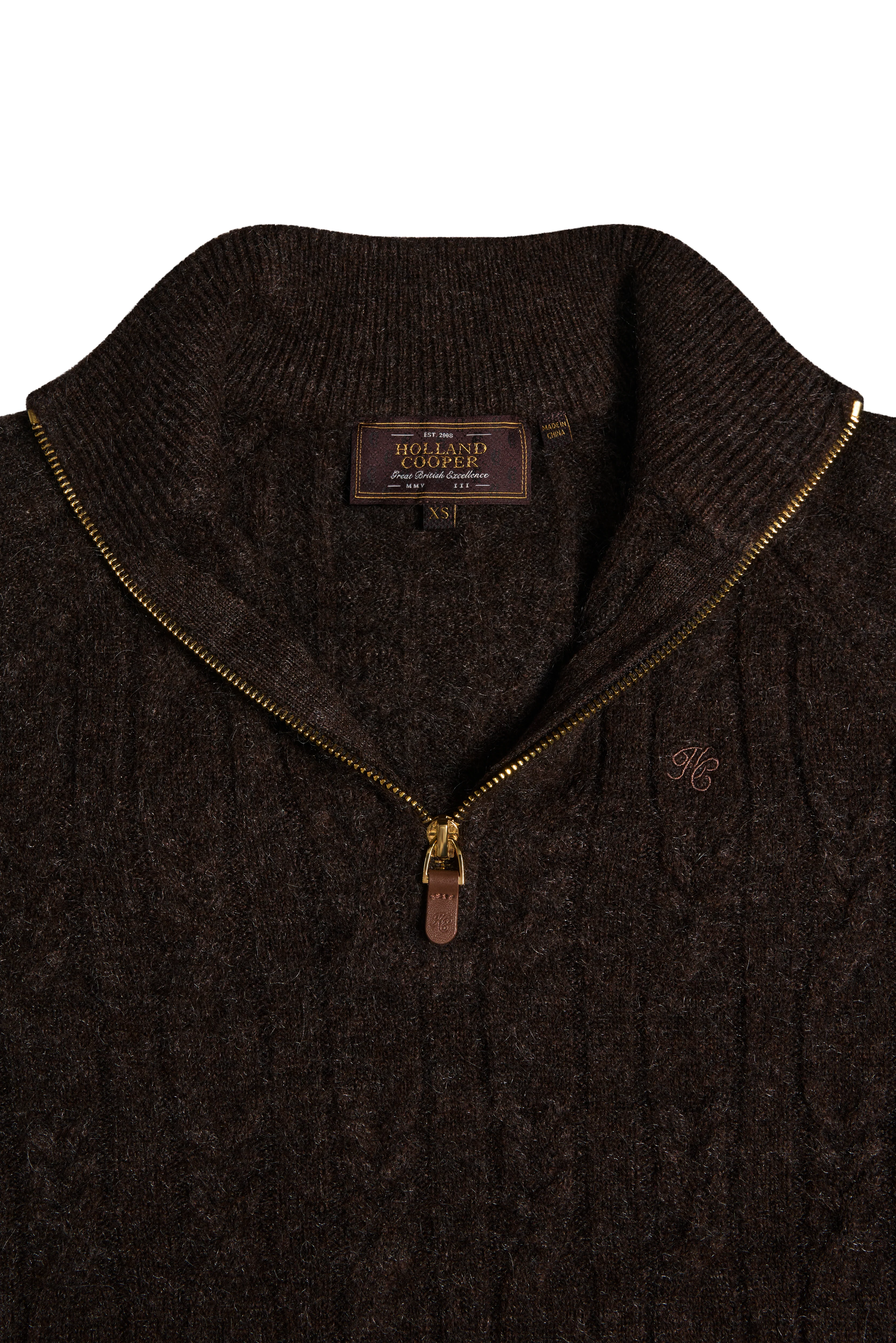 Bridget Quarter Zip Knit (Chocolate) - Image 8