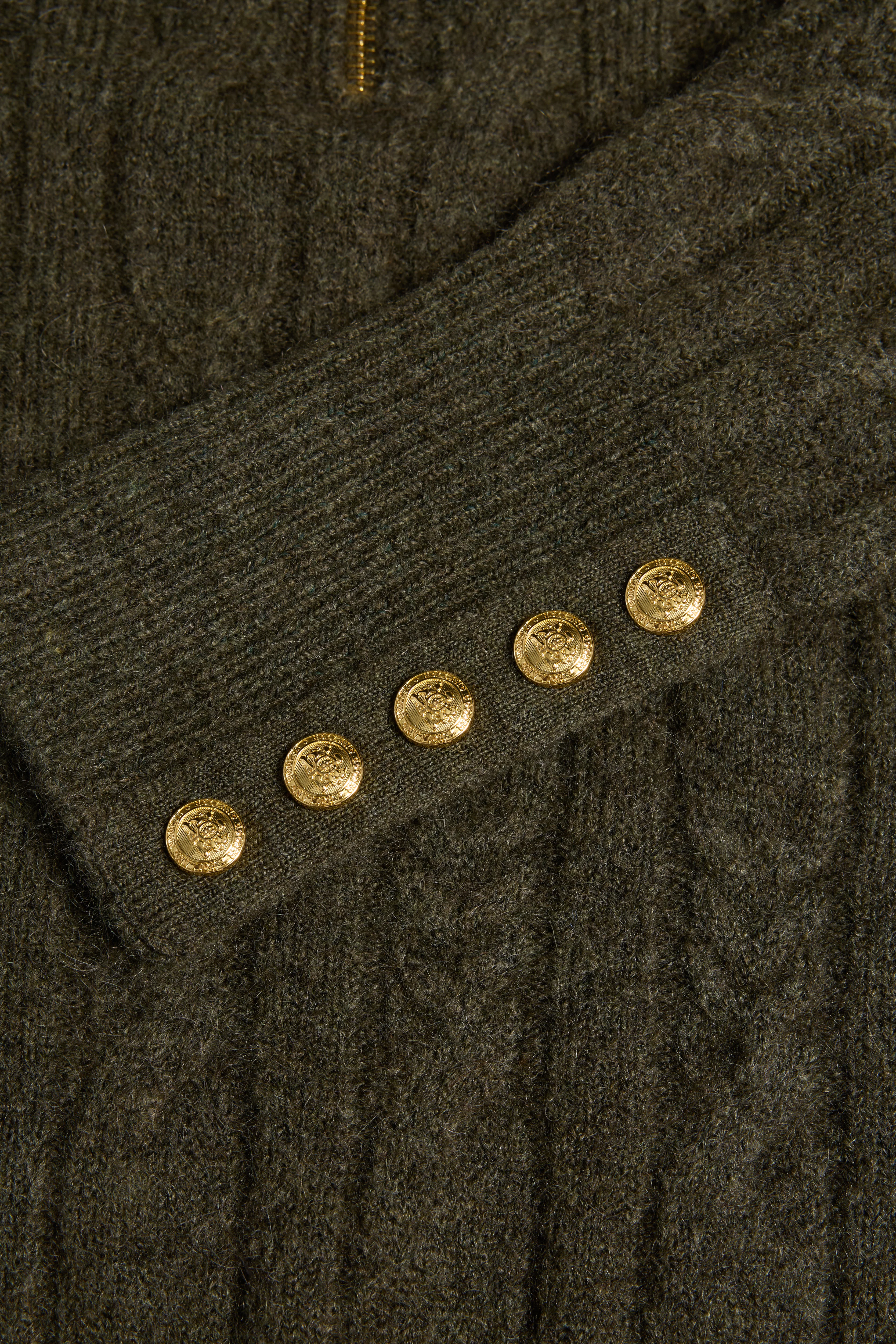 Bridget Quarter Zip Knit (Forest Green) - Image 9