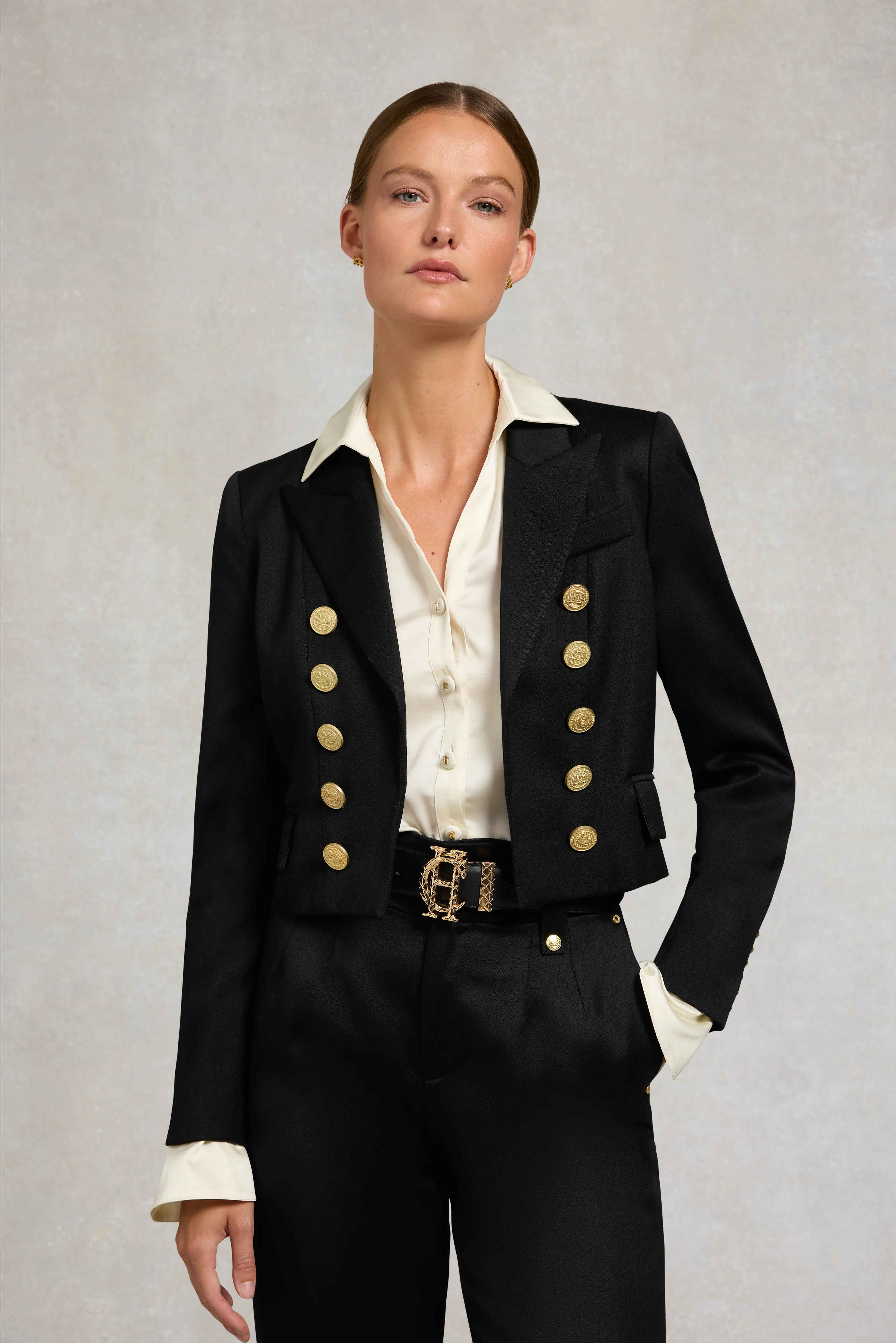 Brompton Jacket (Black Barathea)