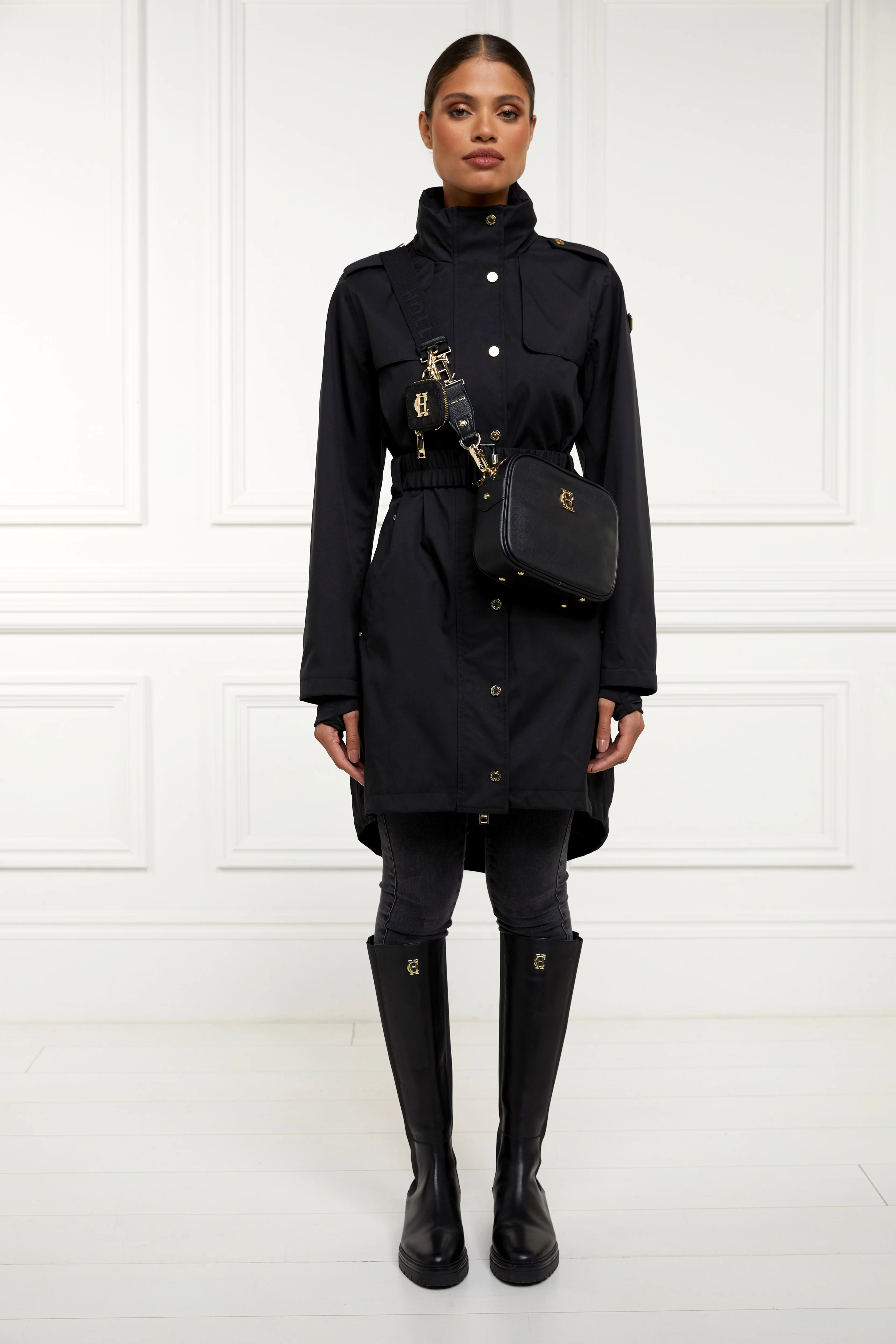 Burghley Bag Strap (Black Monogram) - Image 3