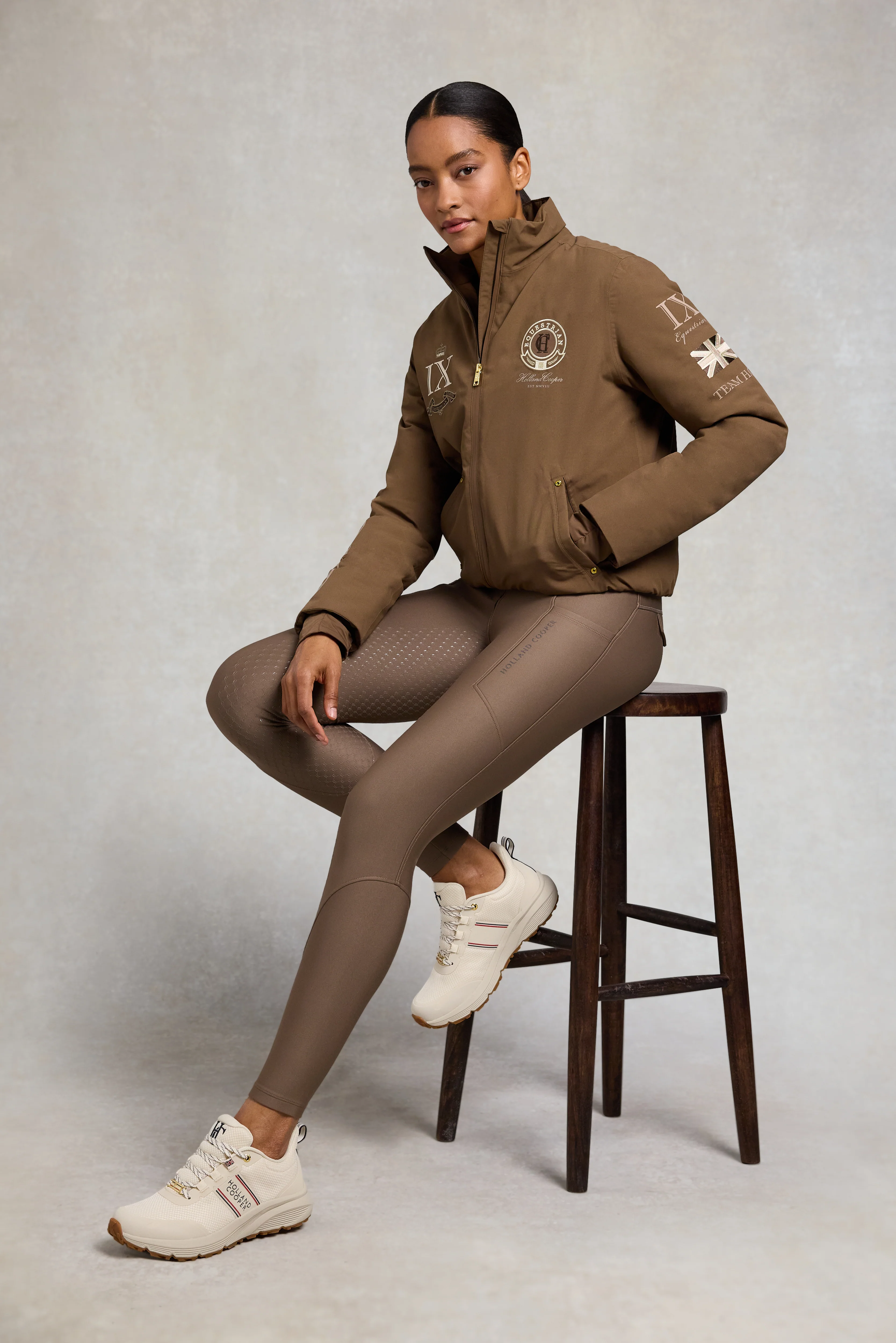 Burghley Waterproof Trainer (Ecru) - Image 6