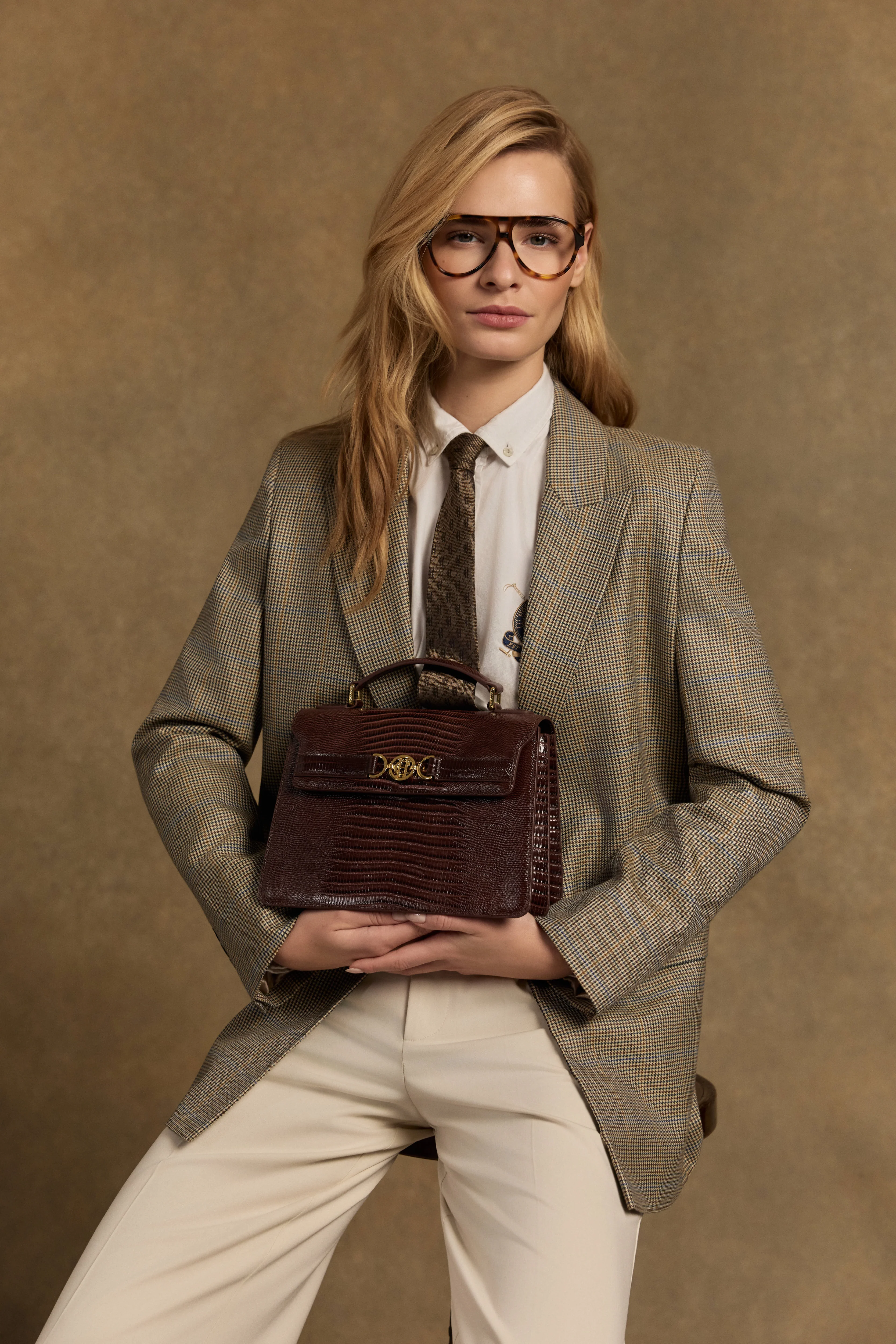 Cambridge Bag (Chestnut Lizard)