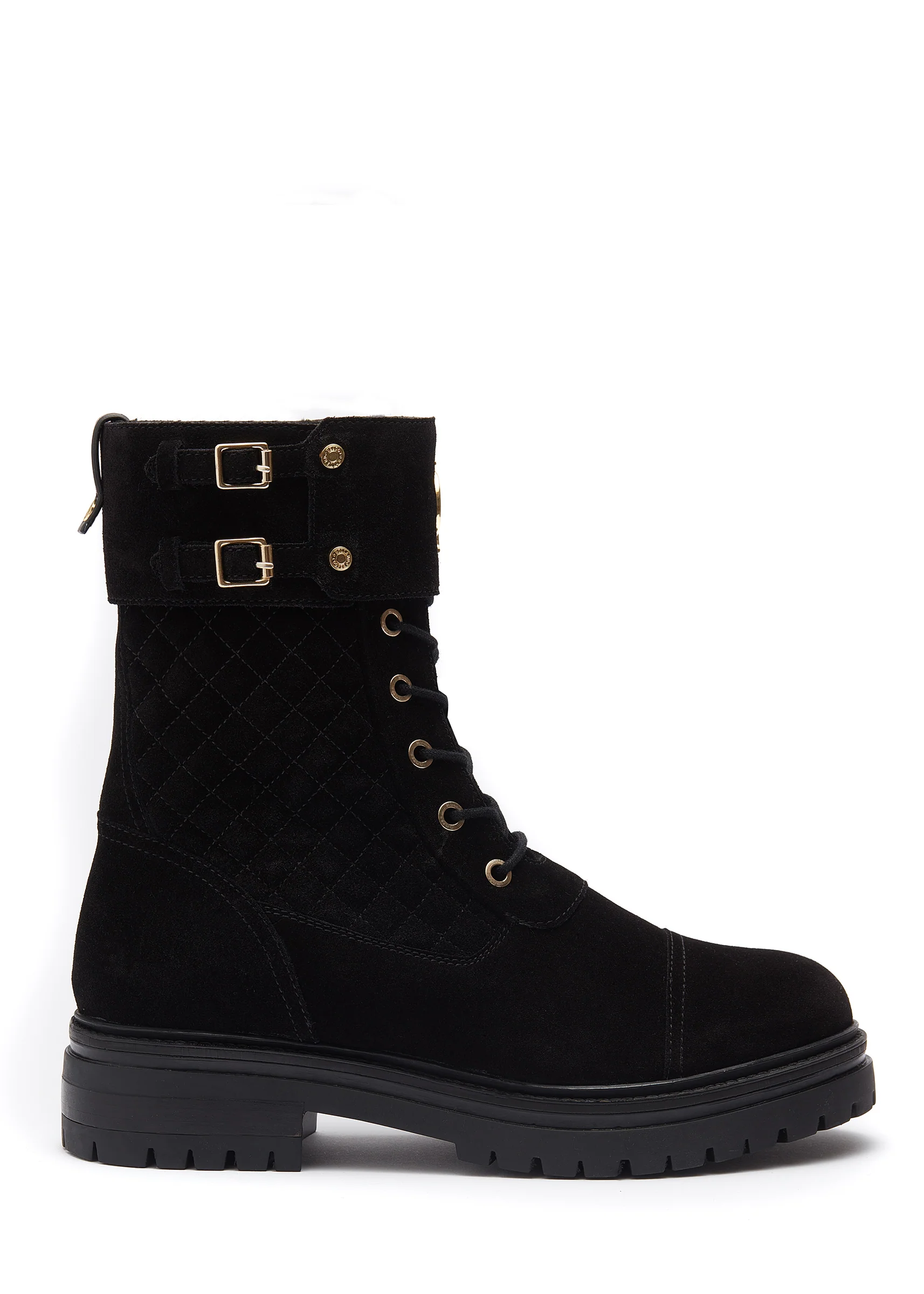 Camden Biker Boot (Black Suede)