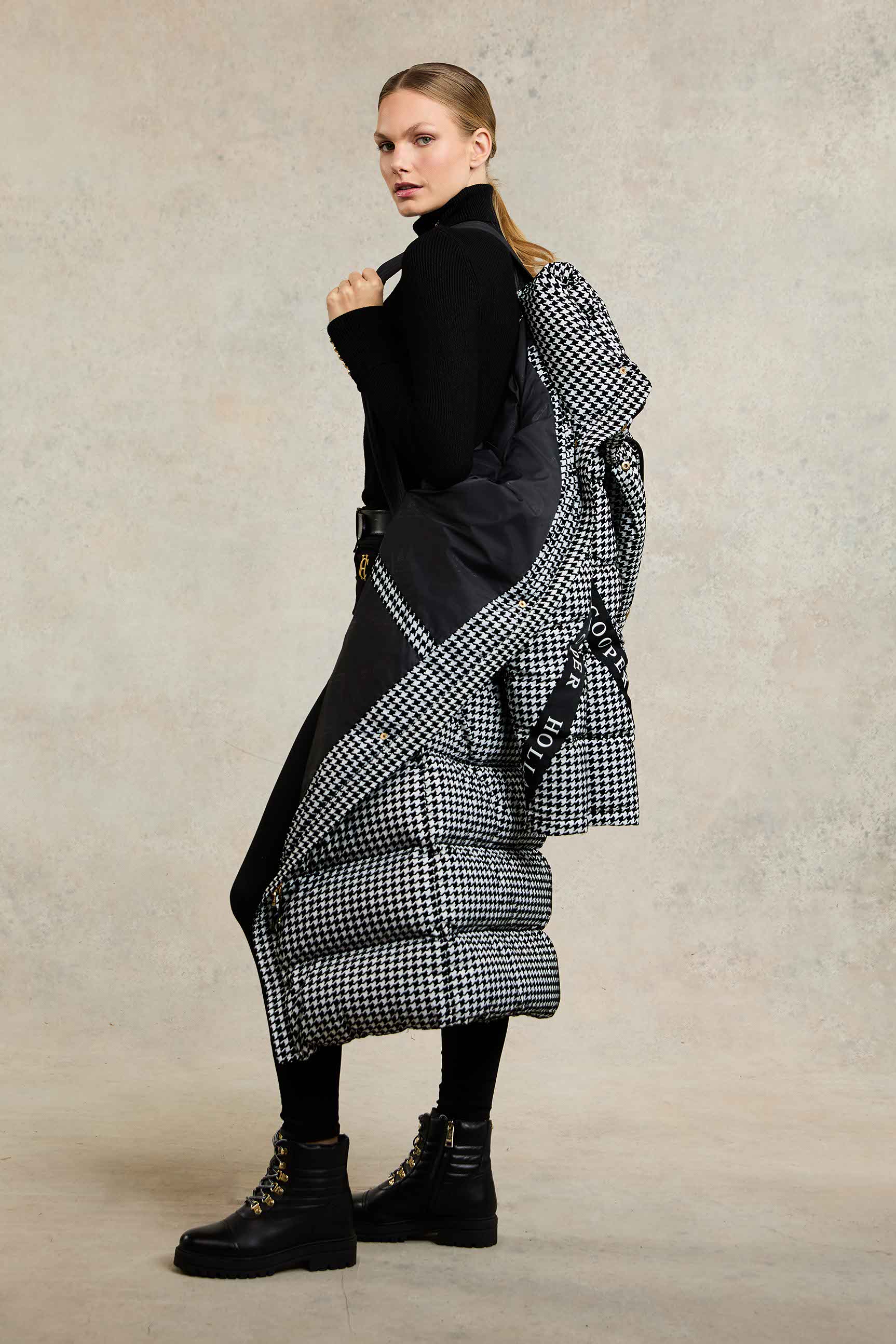 Camden Longline Coat (Houndstooth) - Image 6