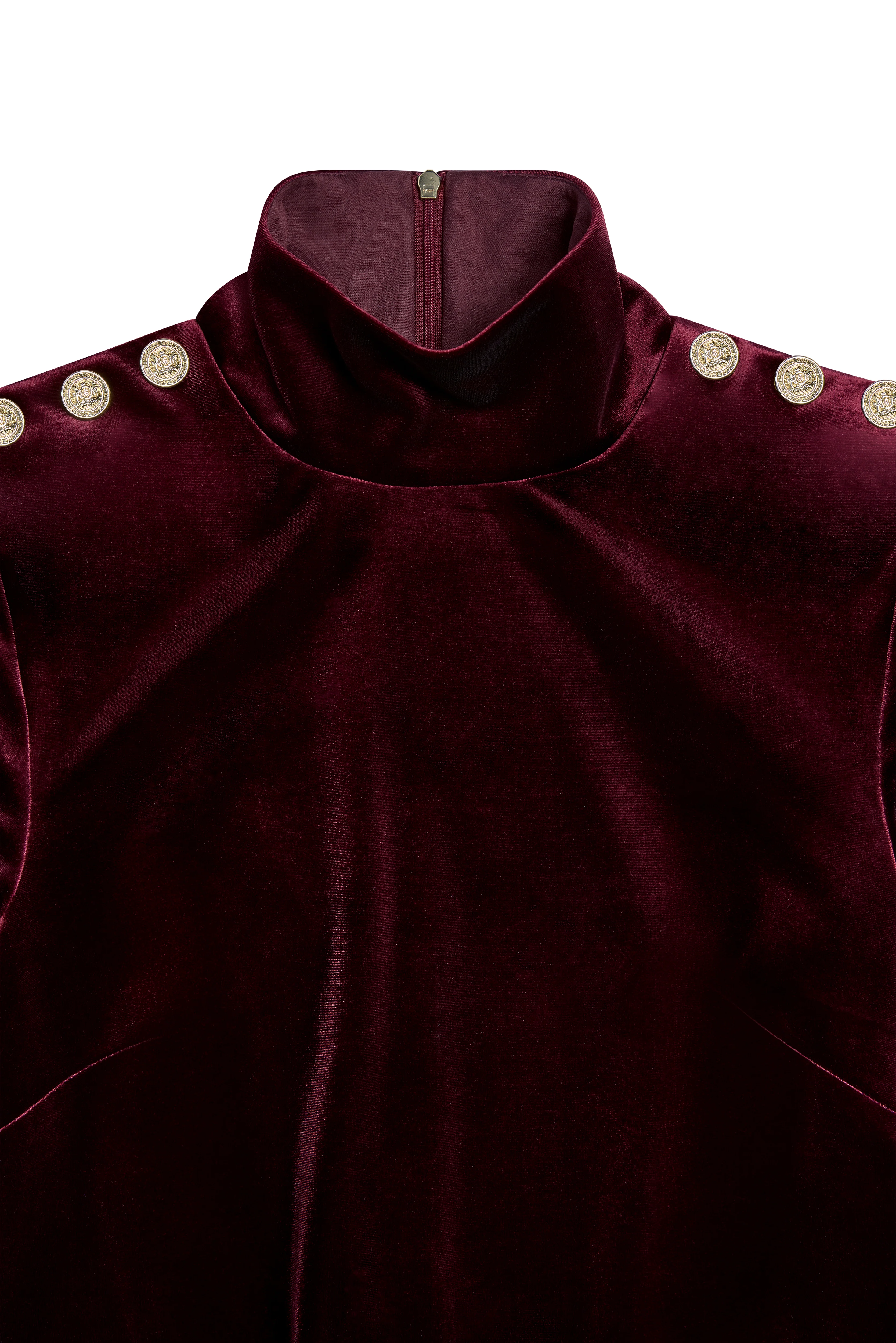 Cara Velvet Maxi Dress (Burgundy) - Image 9