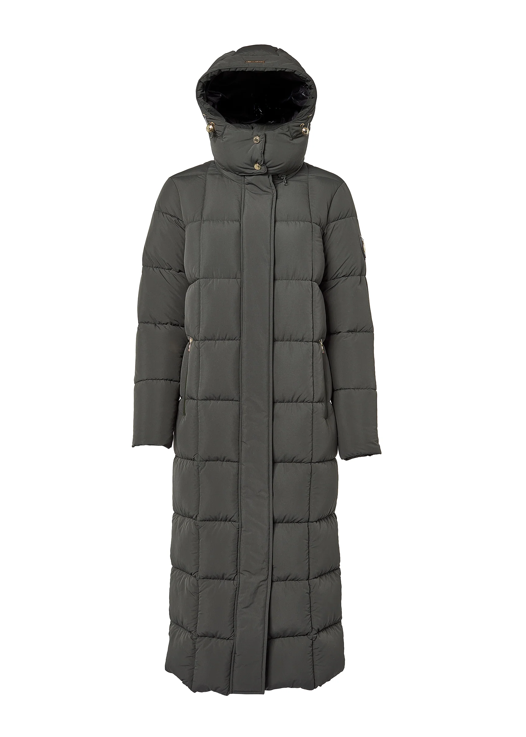 Carrington Longline Coat (Dark Olive) - Image 4