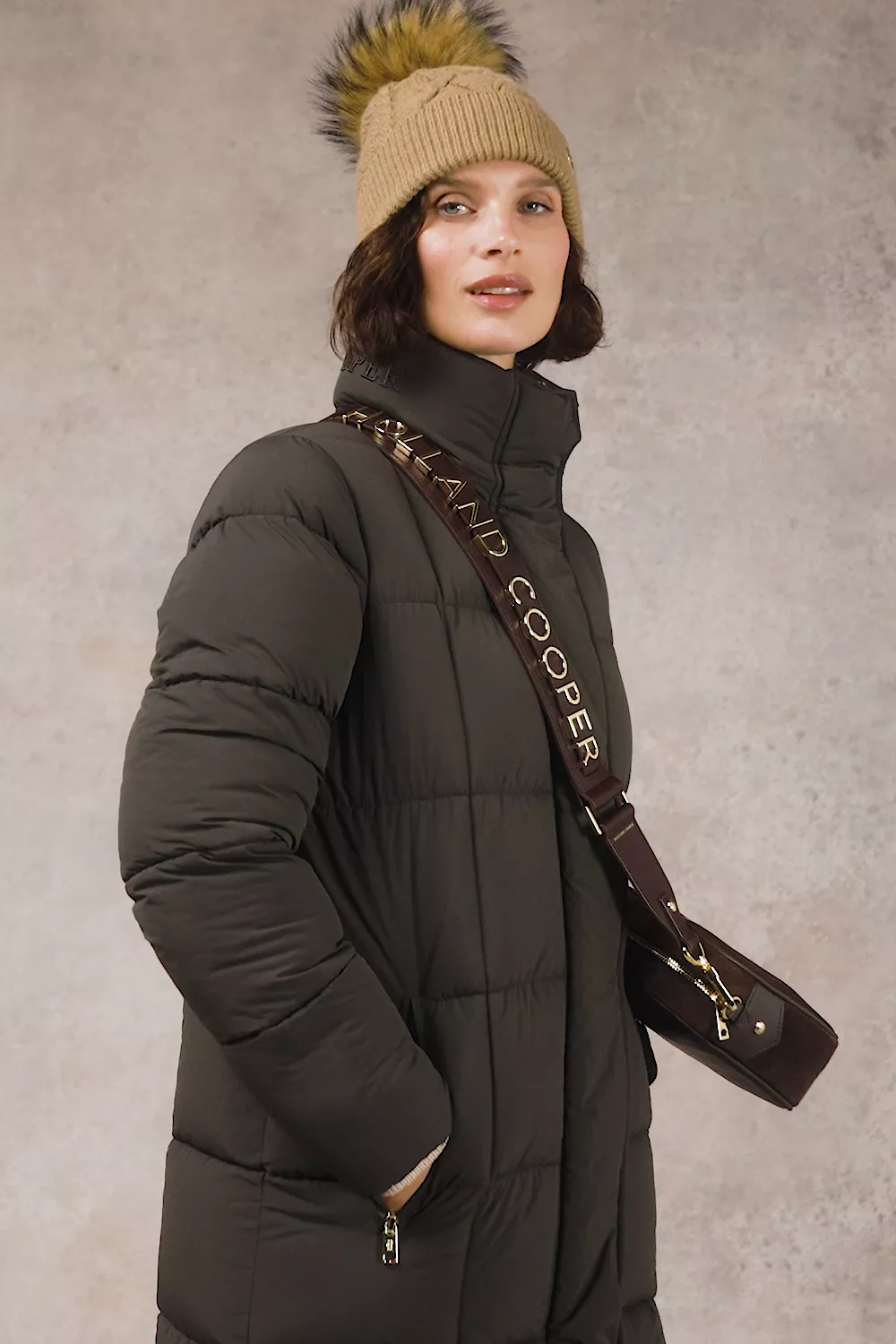 Carrington Longline Coat (Dark Olive) - Image 5