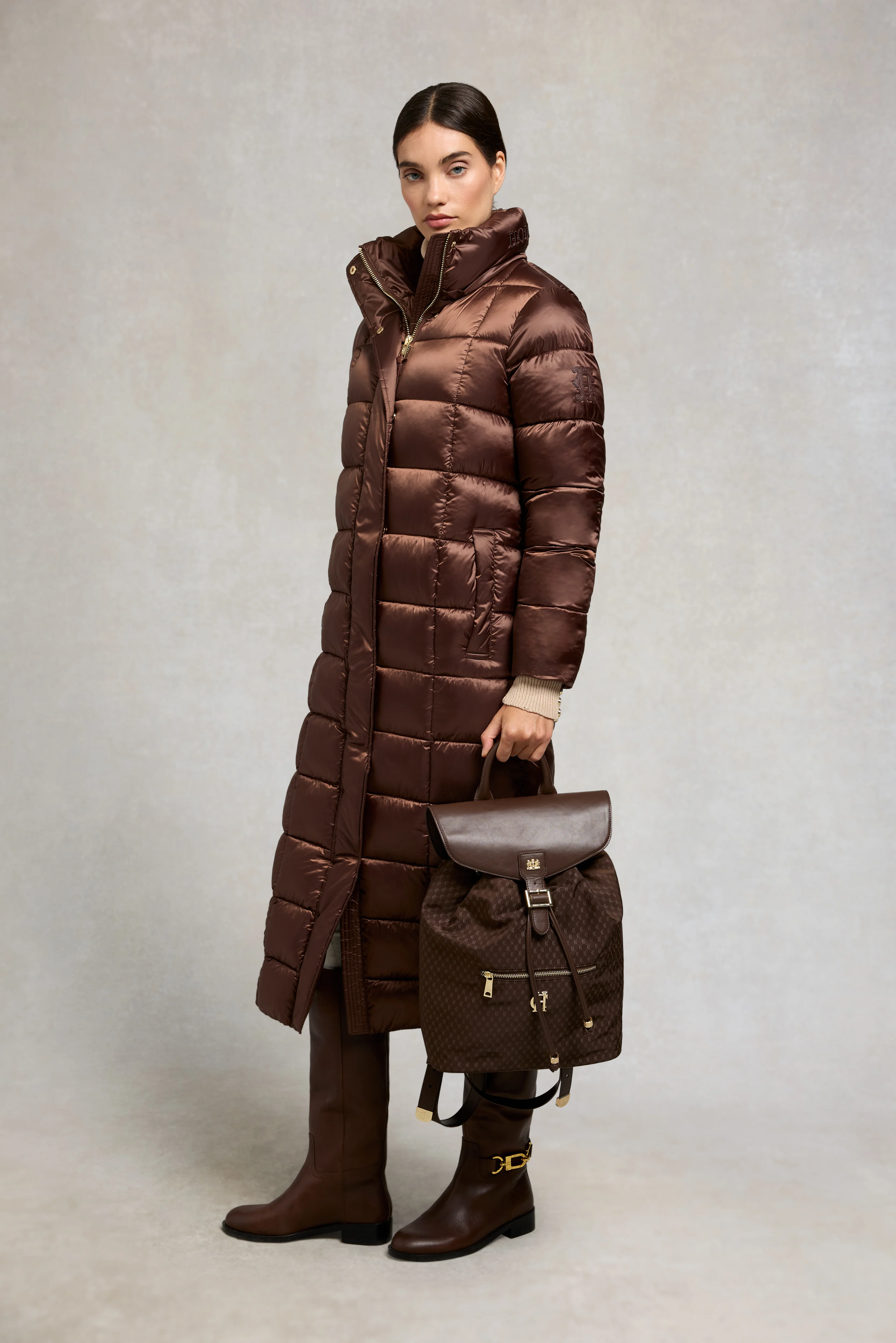 Carrington Longline Coat (Walnut) - Image 3
