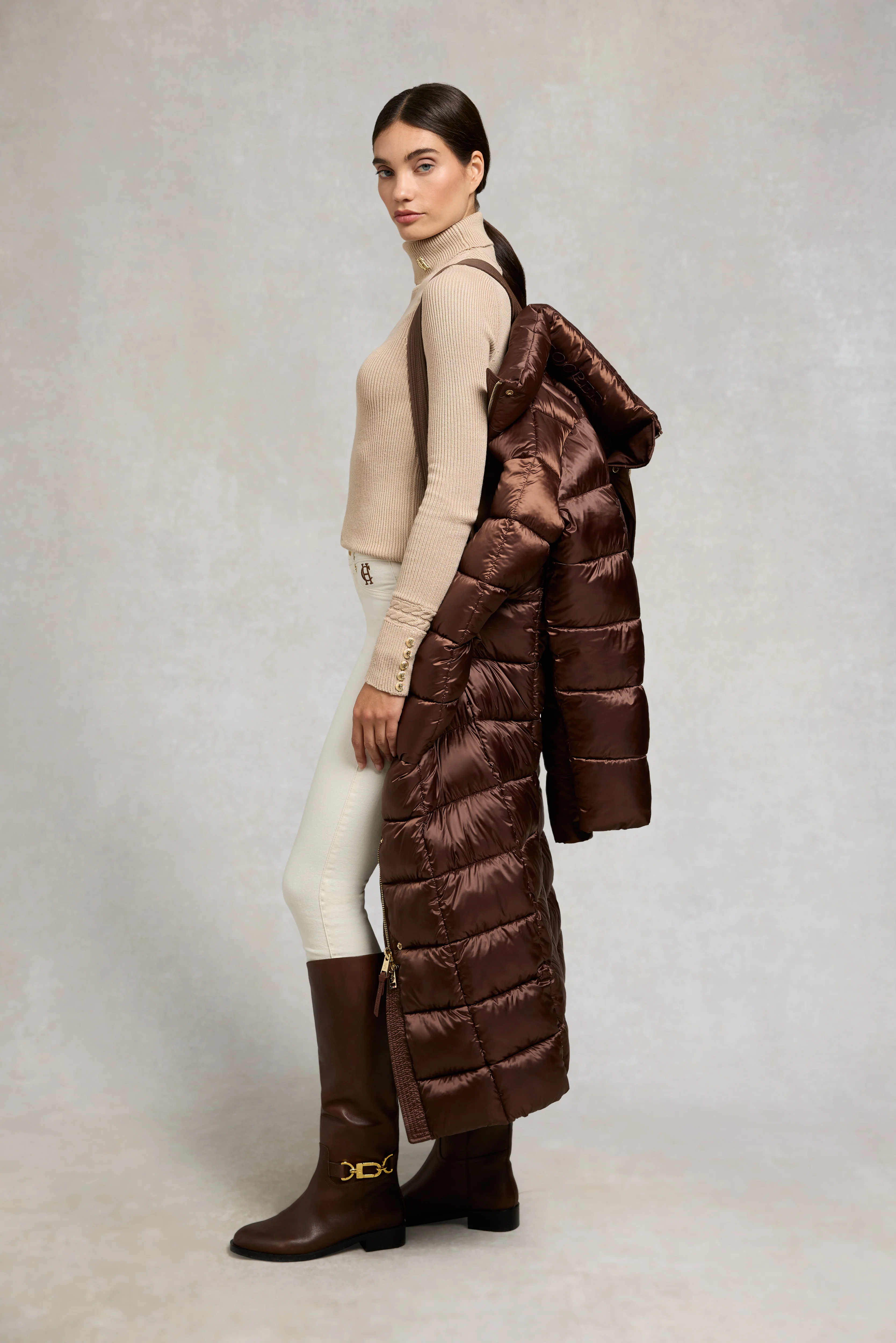 Carrington Longline Coat (Walnut) - Image 6