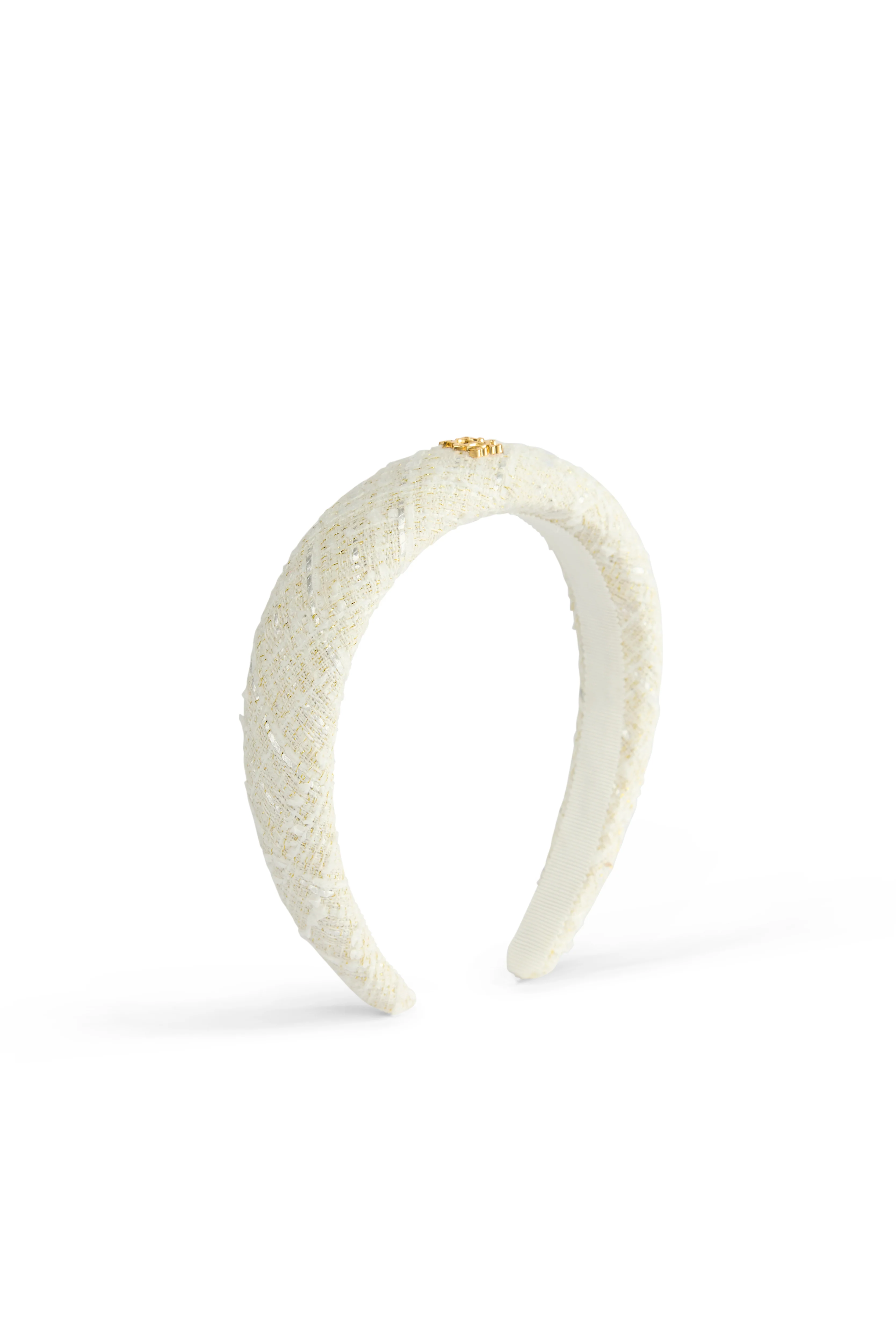 Narrow Headband (Cream Boucle) - Image 4