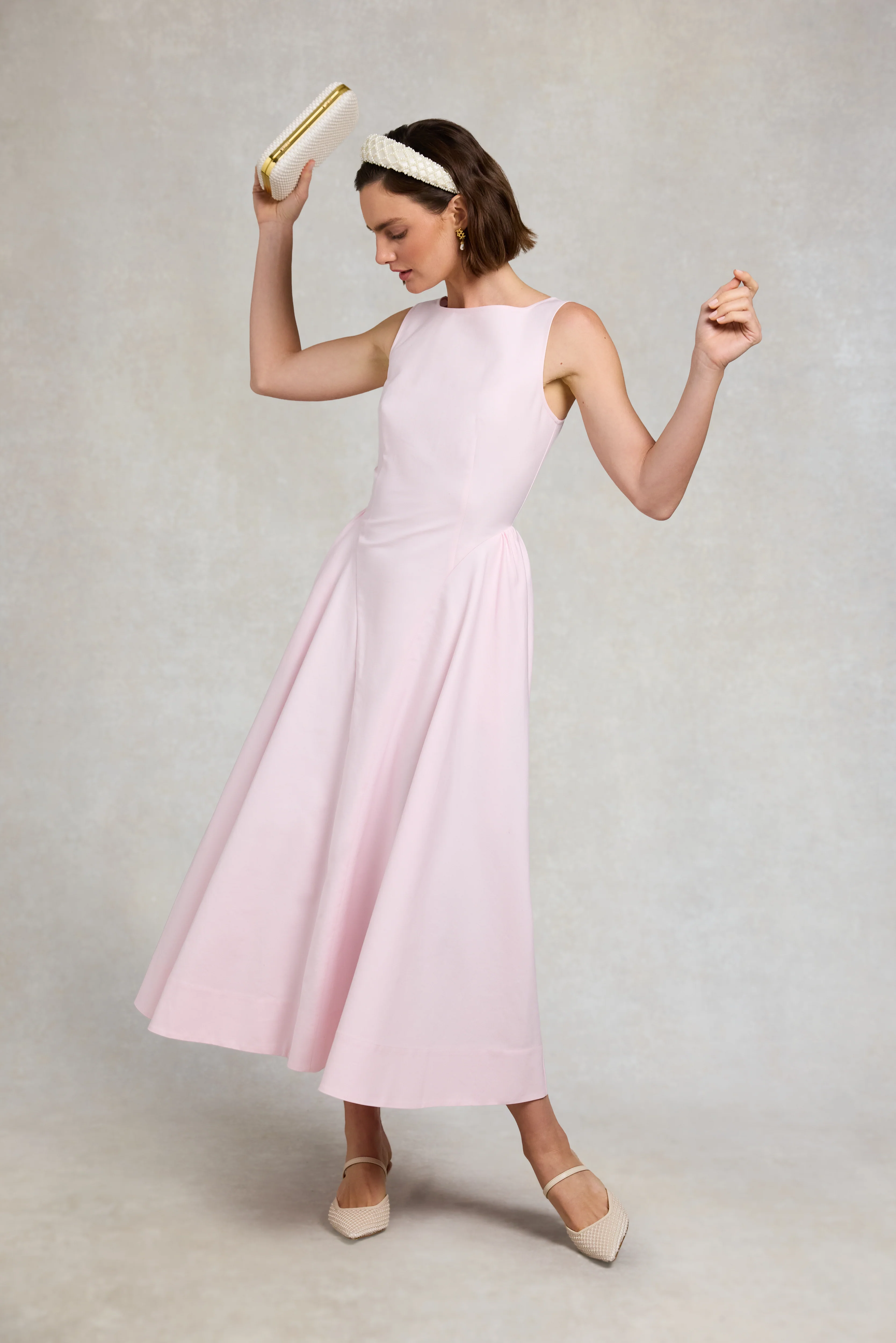 Chatsworth Woven Dress (Blush) - Image 6