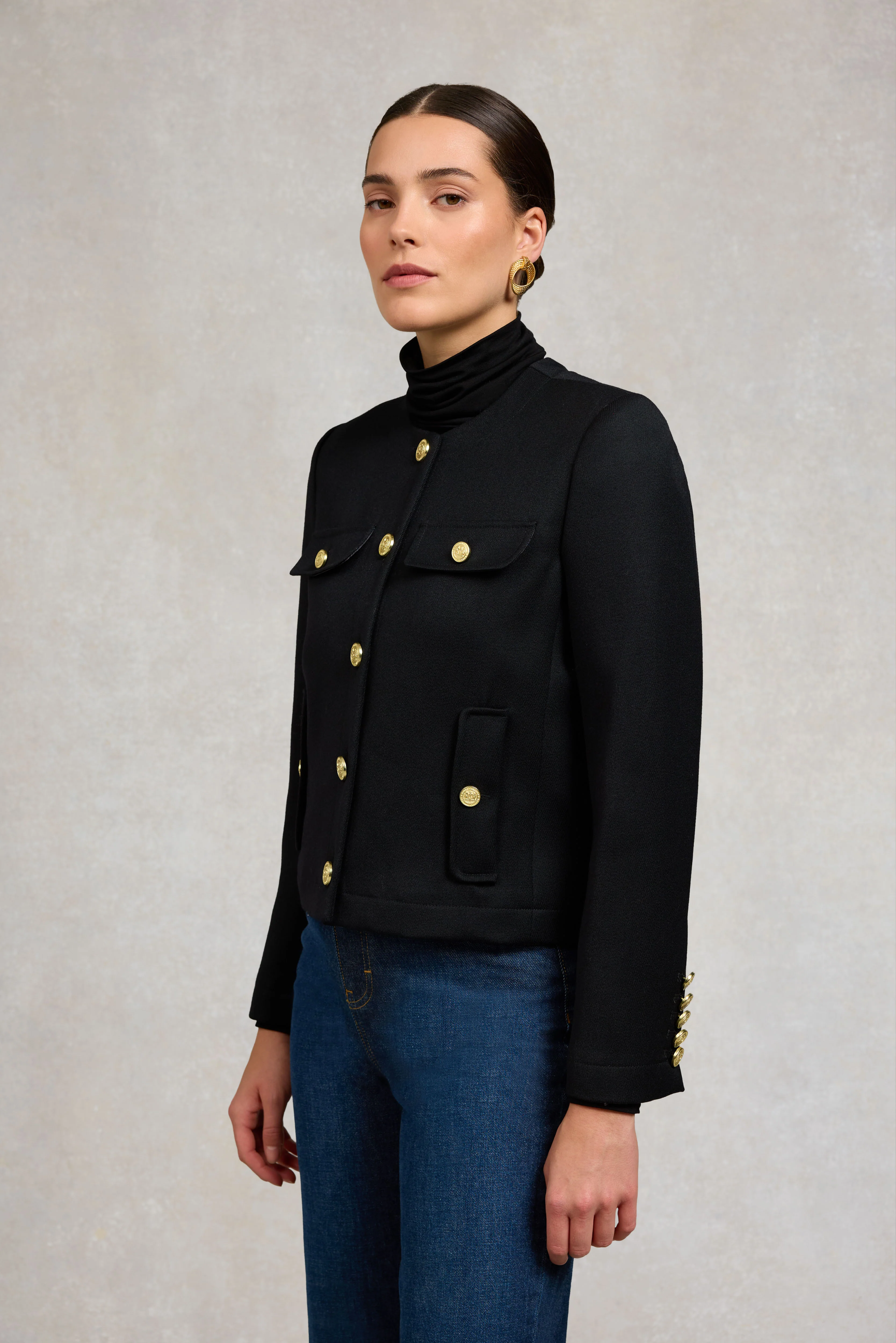 Chelsea Jacket (Black Twill) - Image 4