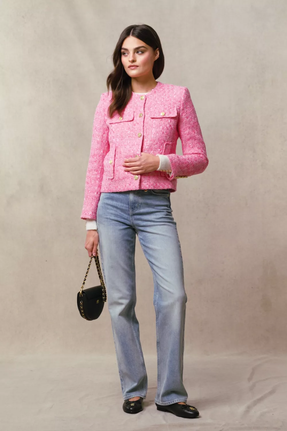 Chelsea Jacket (Pop Pink Boucle) - Image 5